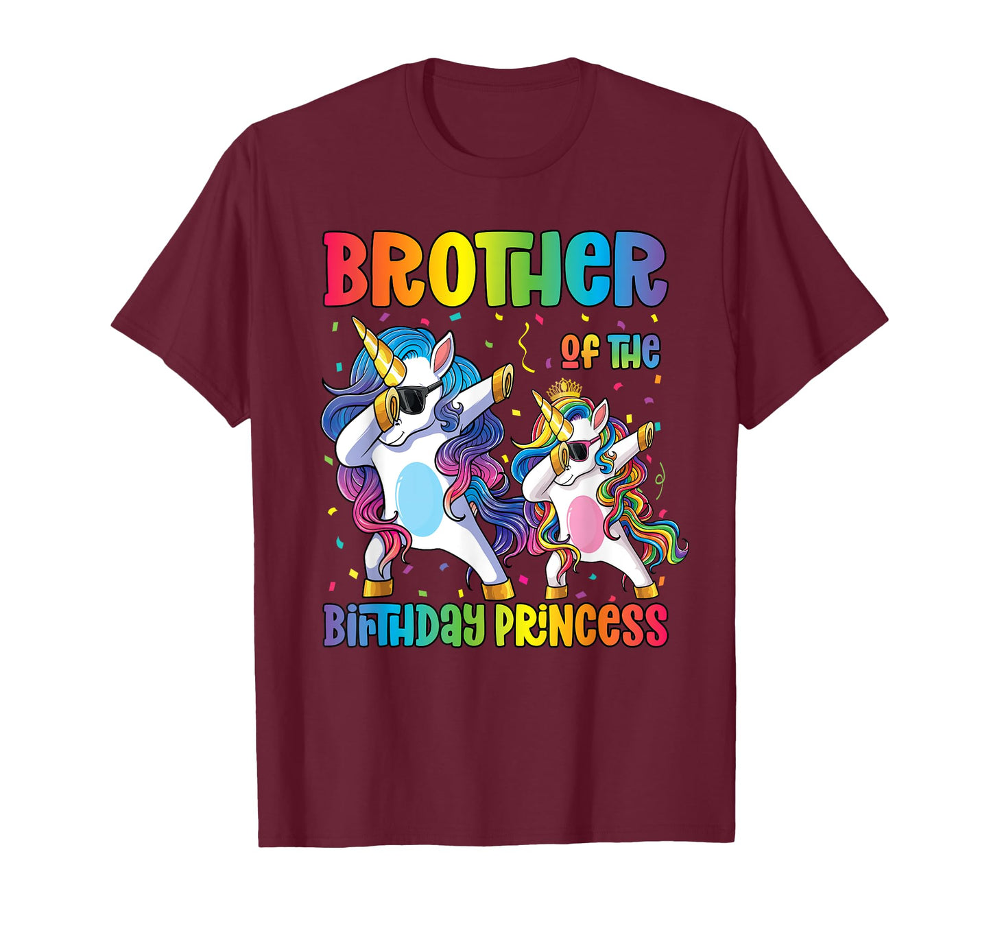 Brother of the Birthday Princess Shirt Dabbing Unicorn T-Shirt