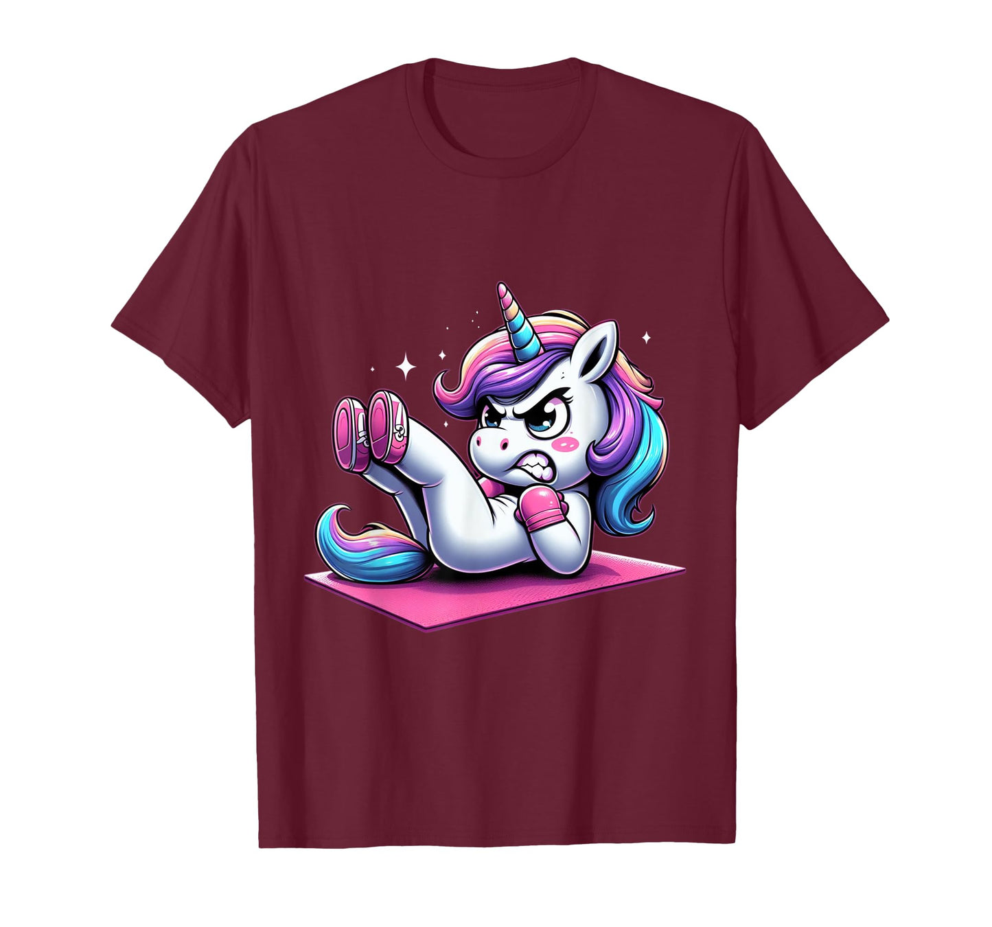 Unicorn Crunches Fitness Gym Boys Girls Men Women Kids T-Shirt