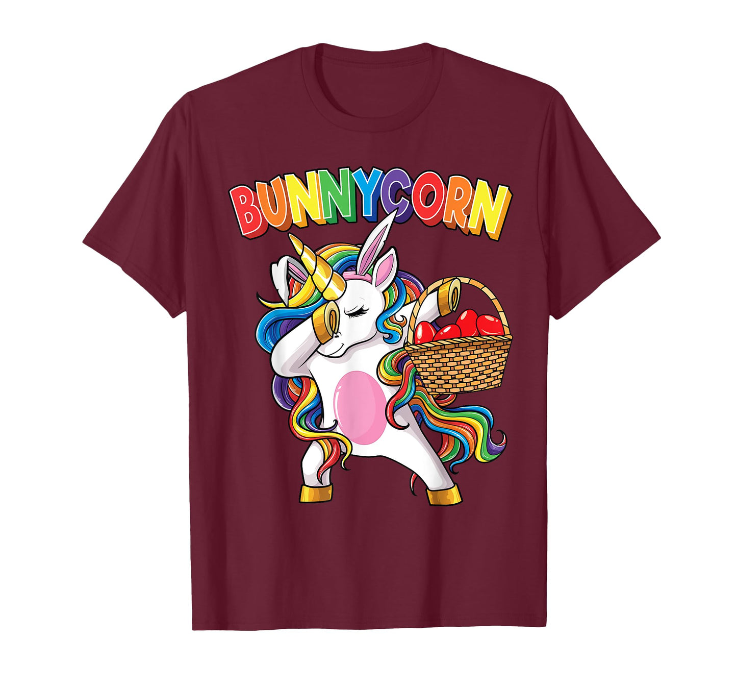 Dabbing Unicorn Shirt Bunnycorn Eggs Easter Girls Kids Dab T-Shirt