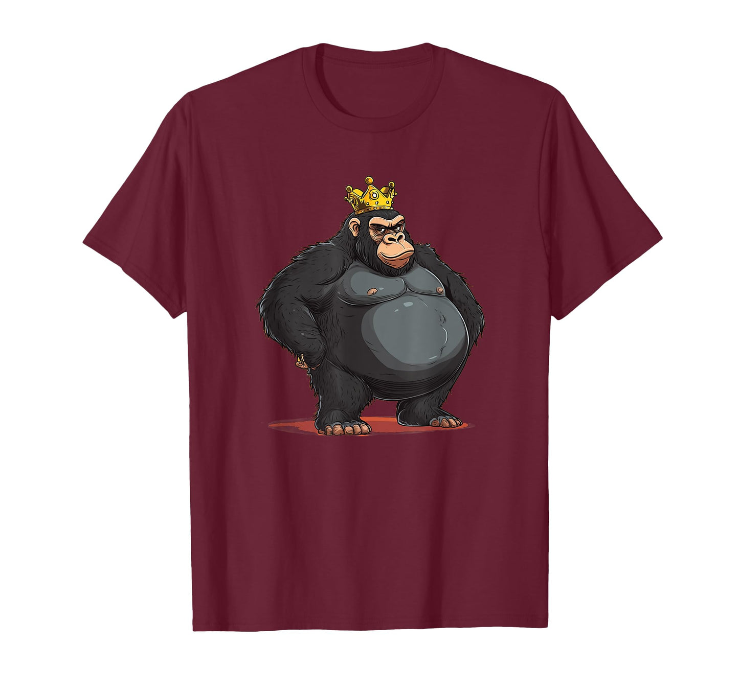 Fat Gorilla Monarch with Crown for a Royal Look T-Shirt