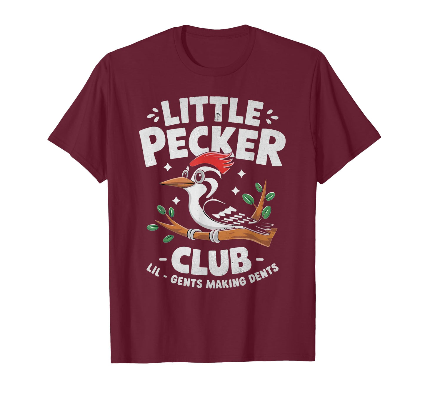 Little Pecker Club Lil Gents Making Dents Crew Bird Lover T-Shirt