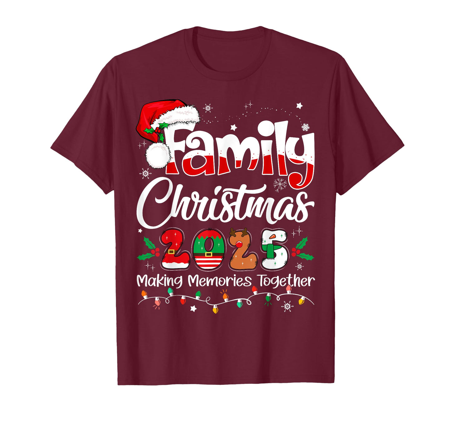 Family Christmas 2025 Matching Outfit Xmas Squad Santa T-Shirt