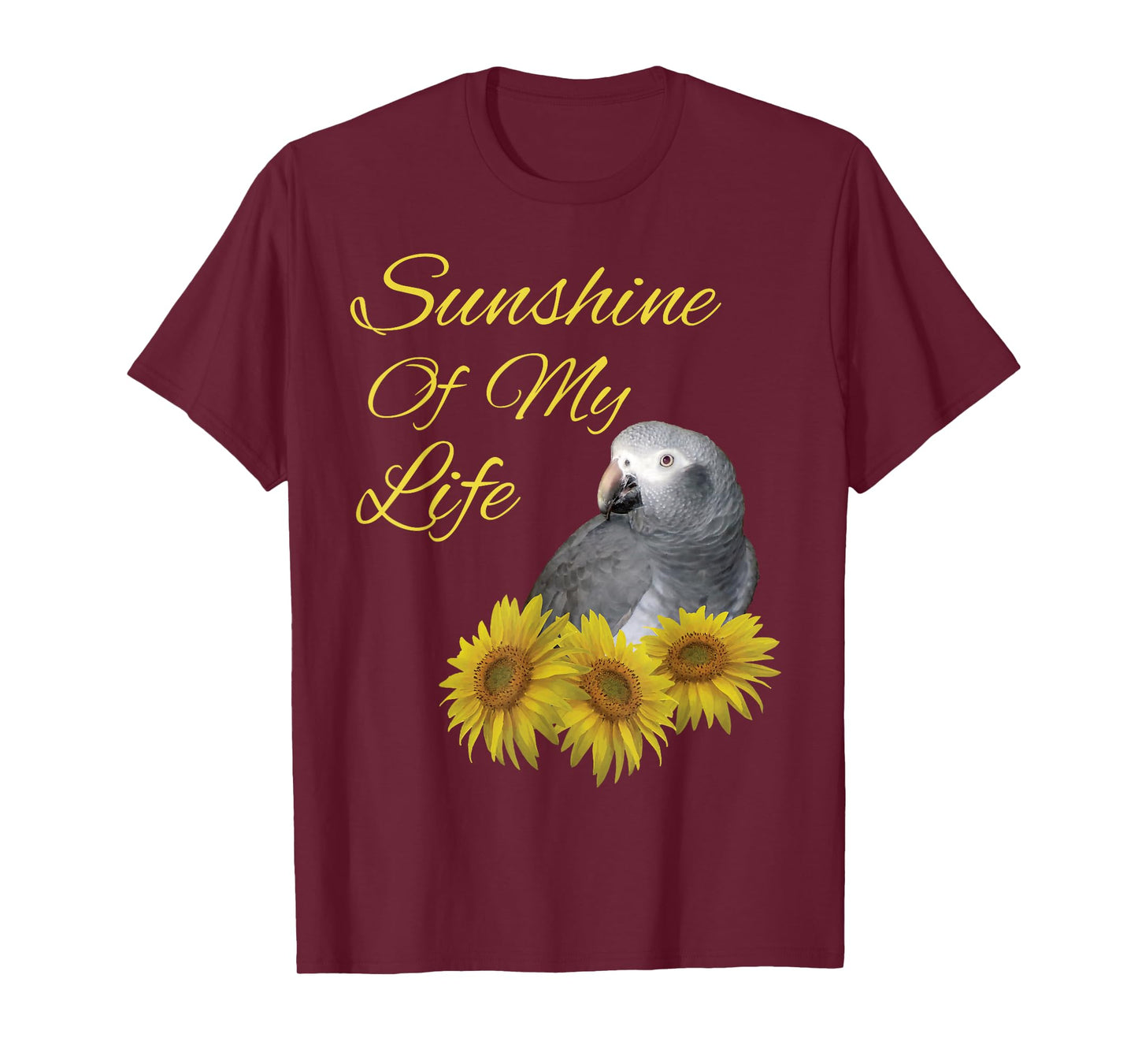 Timneh African Grey Parrot Sunshine Sunflower T-Shirt