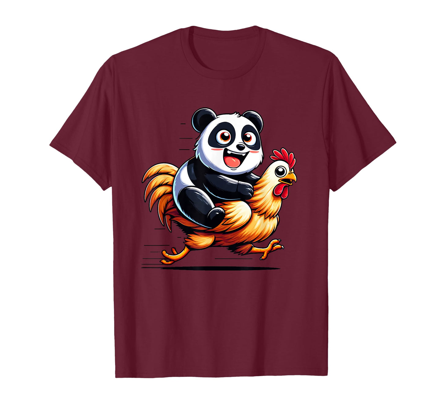 Funny Panda Chicken Rooster Animal Lovers Men Women Kids T-Shirt