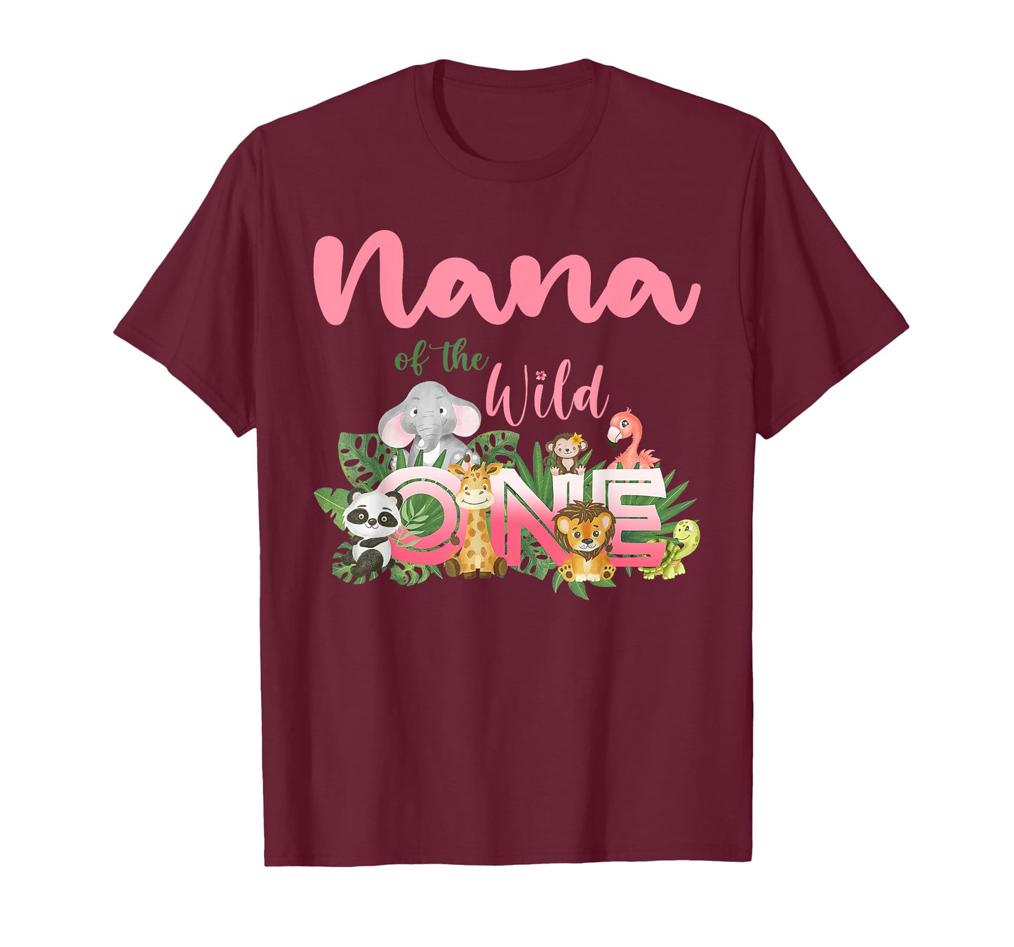 Nana Of The Wild One Birthday 1st Safari Jungle Family T-Shirt