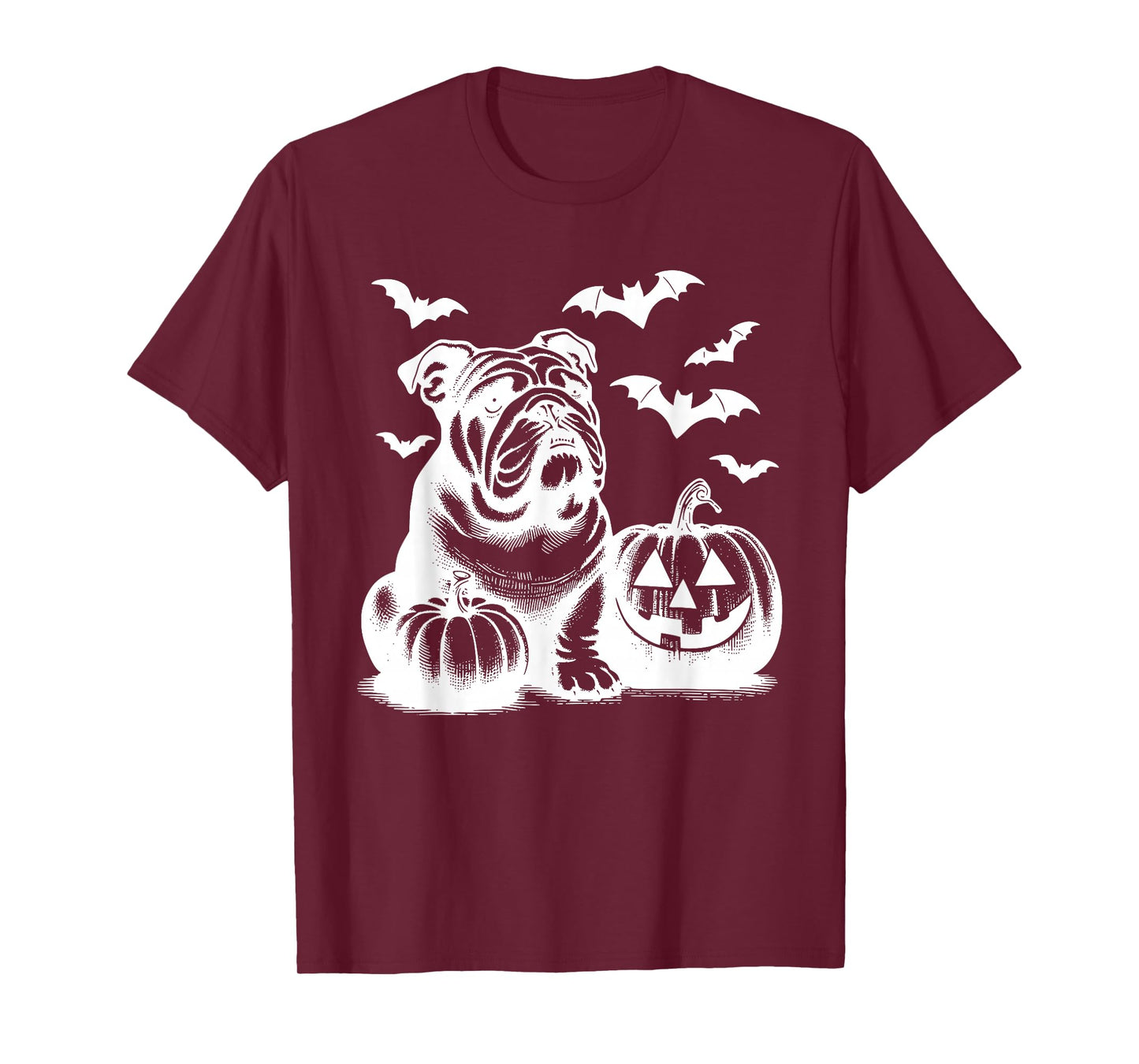 Halloween English Bulldog Pumpkin T-Shirt