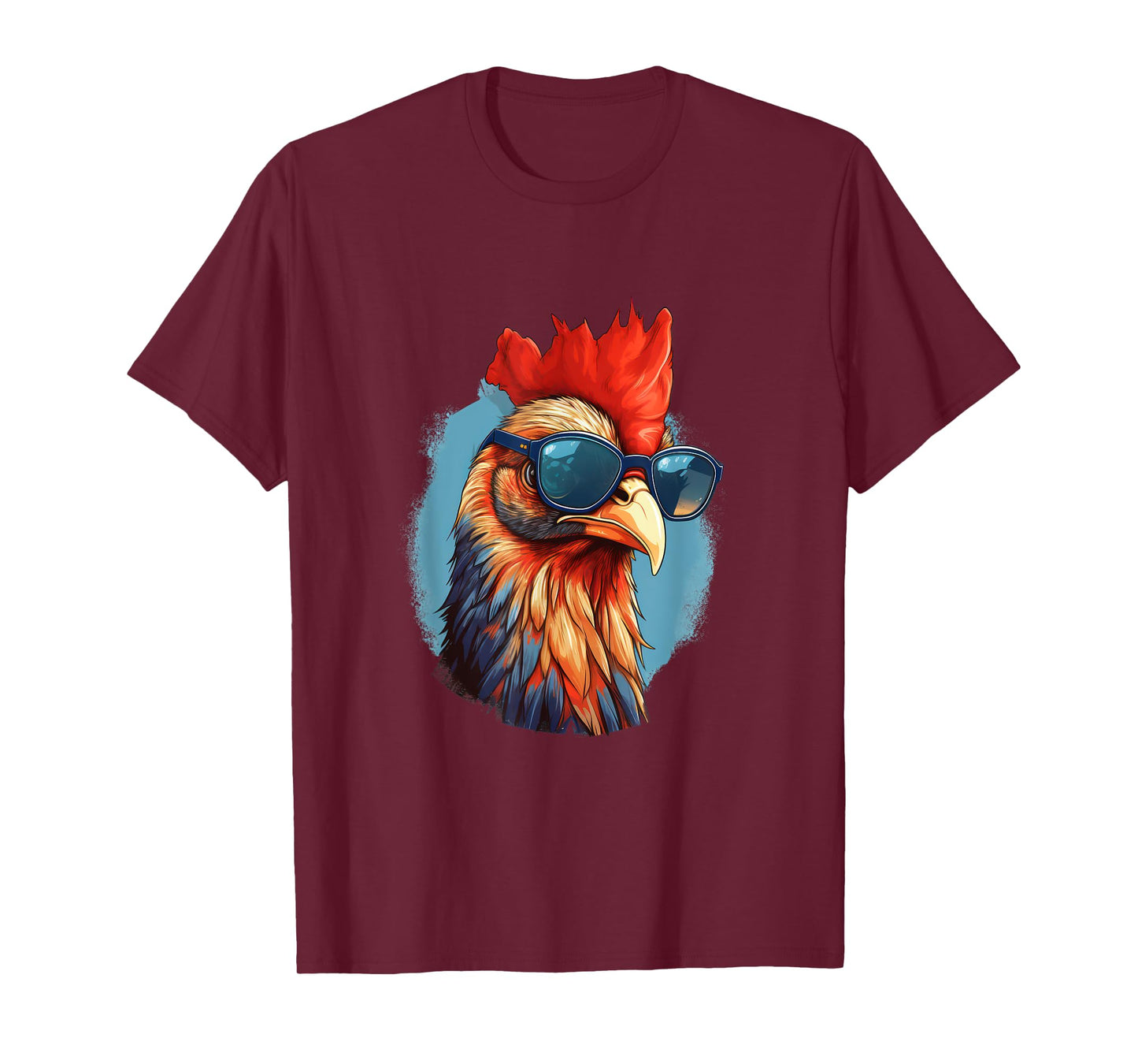 Vintage Rooster Chicken Sunglasses T-Shirt
