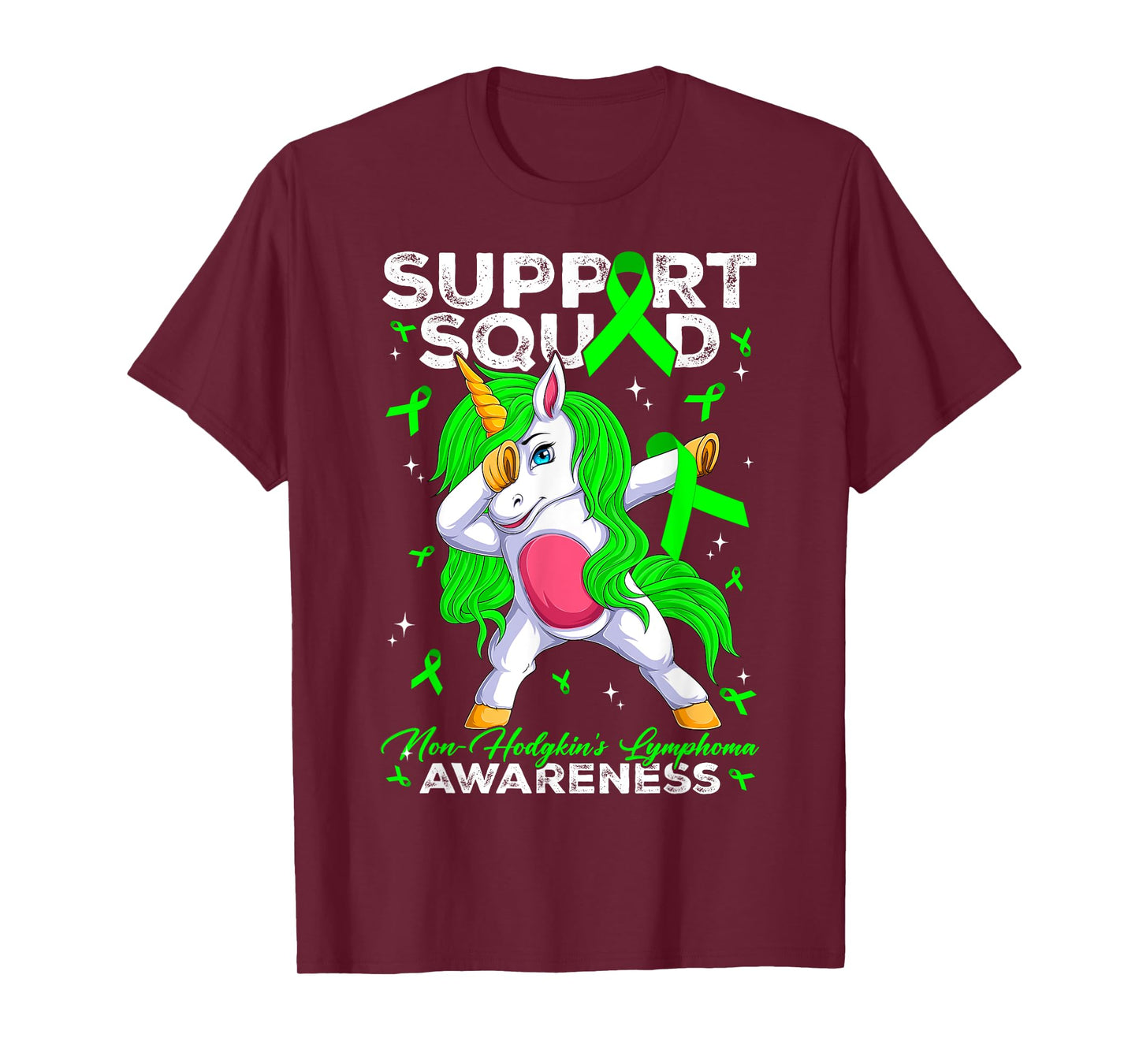 Support Squad Non-Hodgkin's Lymphoma Awareness Month Unicorn T-Shirt