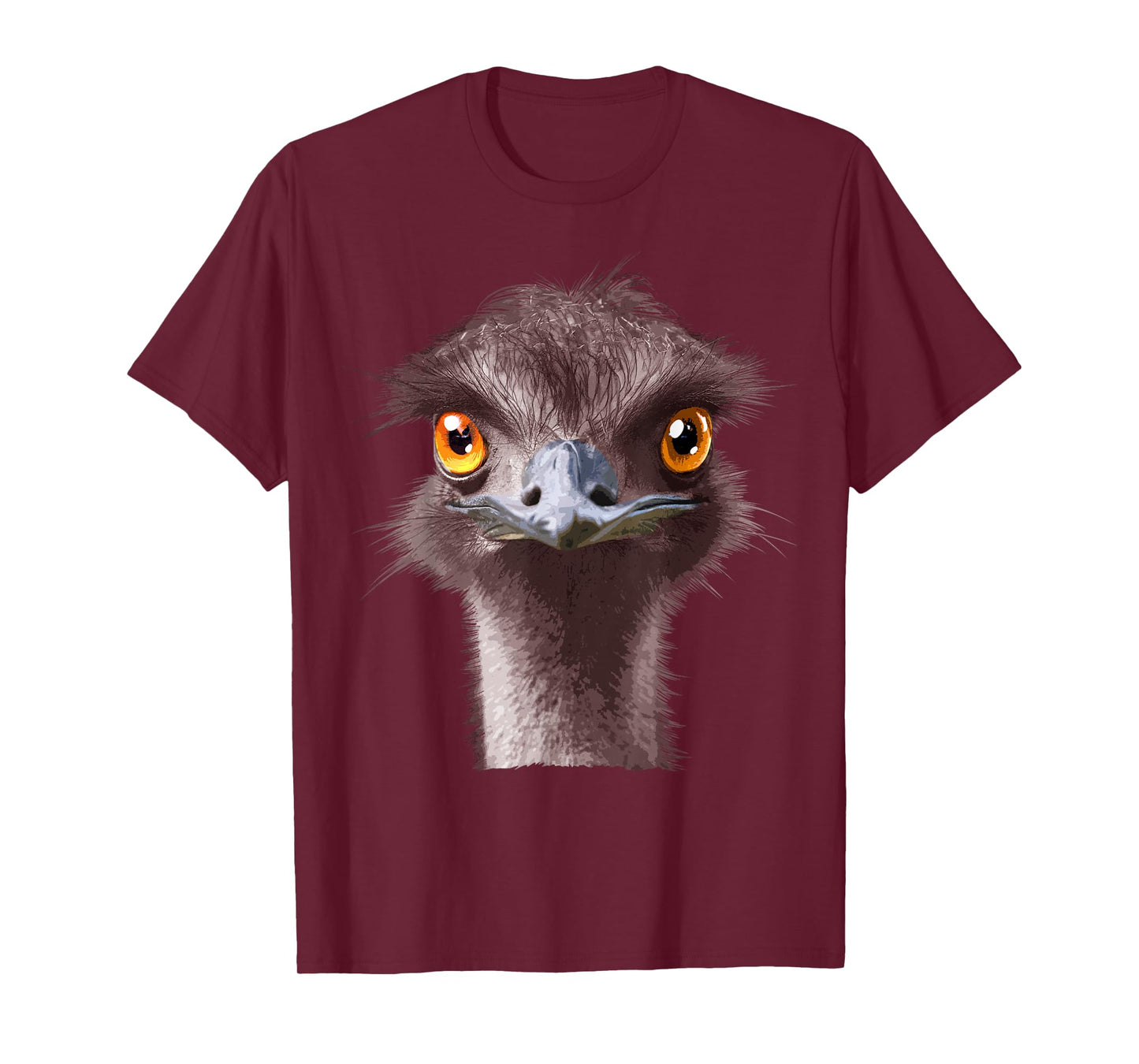 Funny Emu Head Art Men Women Boys Girls Kids Emu Bird Lover T-Shirt