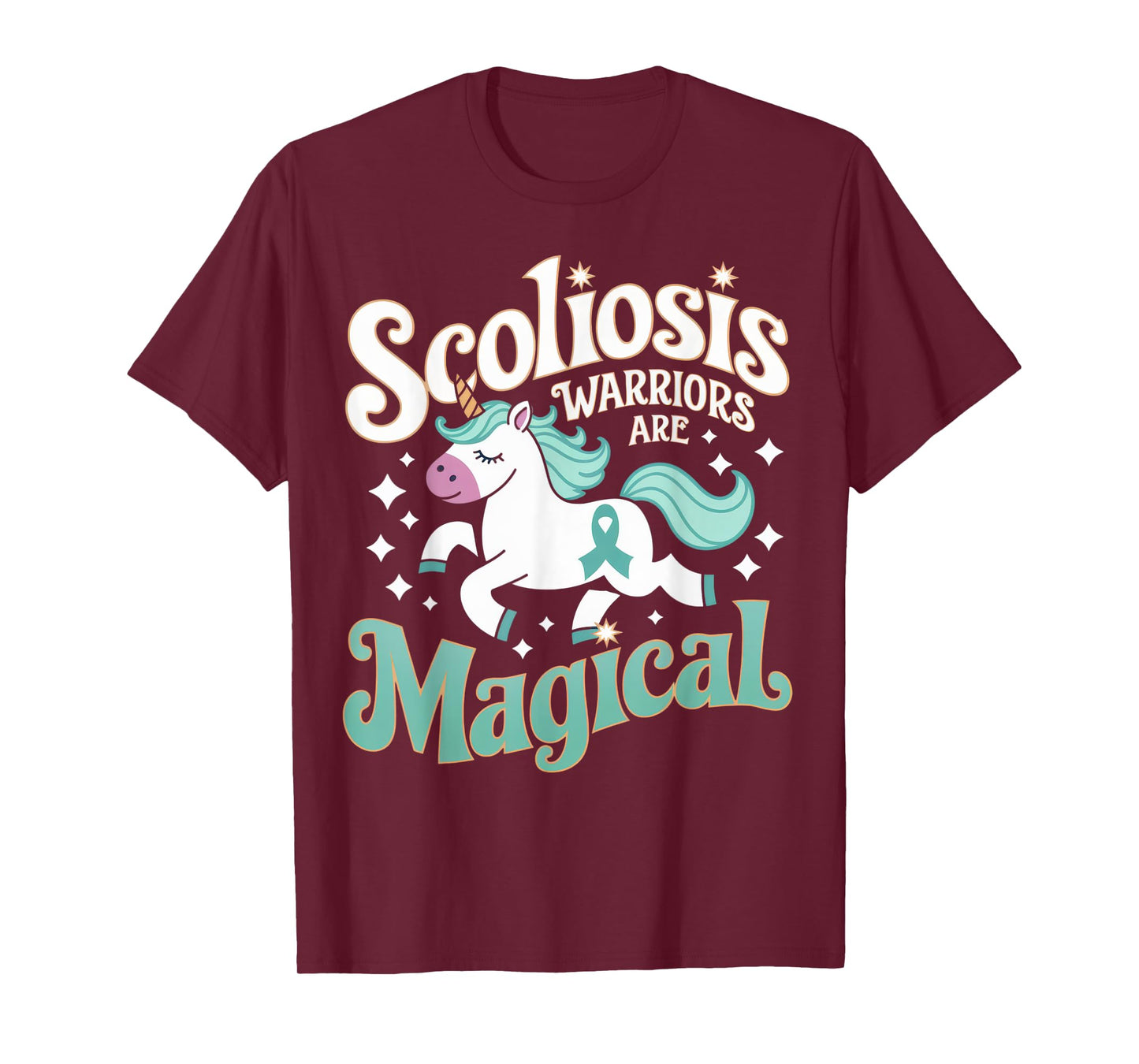 Scoliosis Warriors Are Magical Unicorn Support Awareness T-Shirt