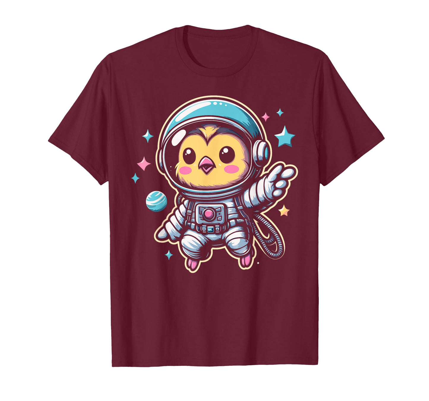Chicken Astronaut Space Galaxy Farm Animal Poultry Lover T-Shirt