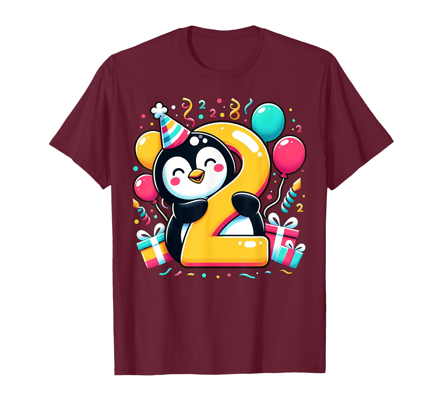 Penguin 2nd birthday boy girl 2 years old second two Penguin T-Shirt