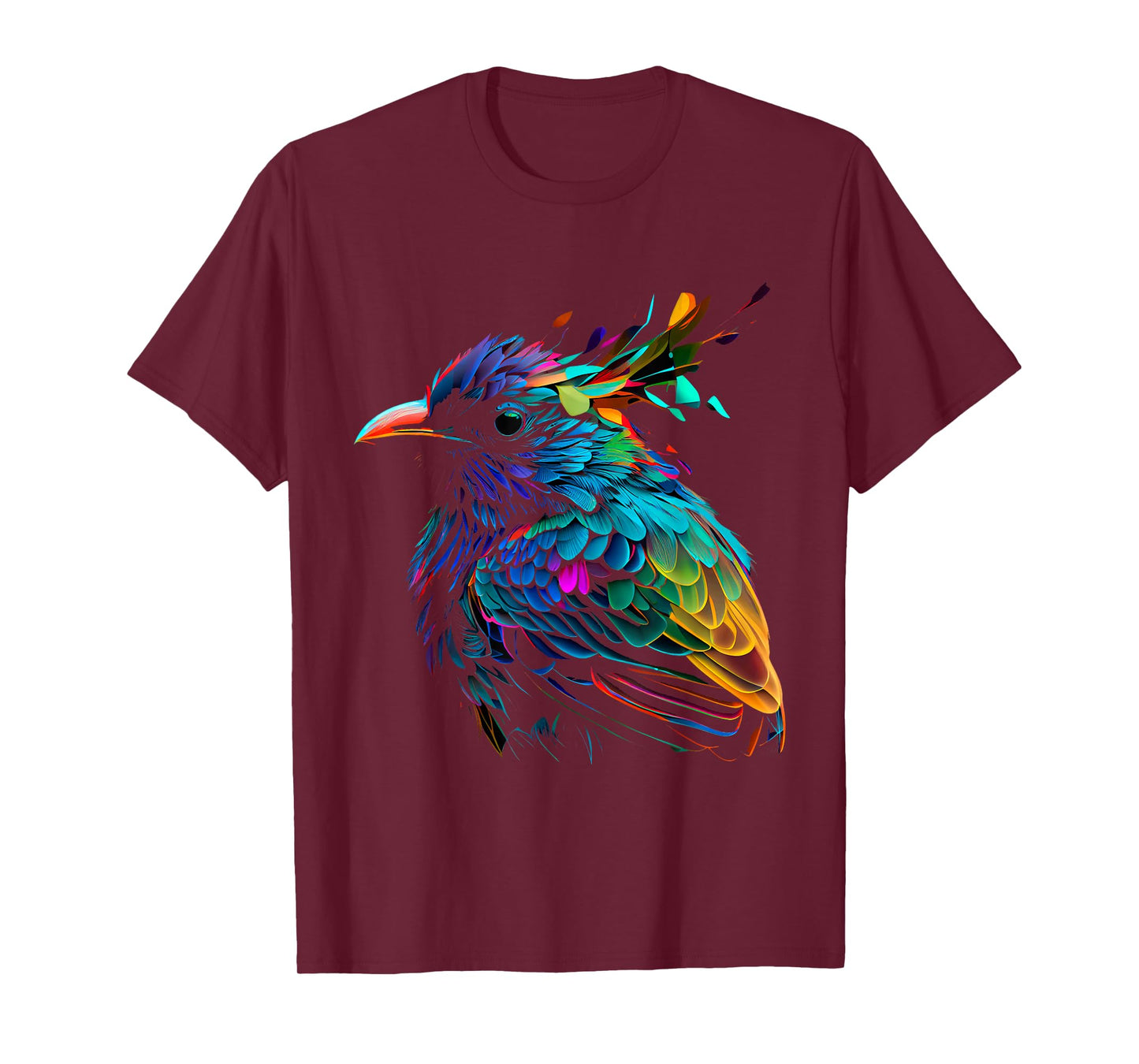 Colorful Abstract Bird Art Colorful Feathers T-Shirt
