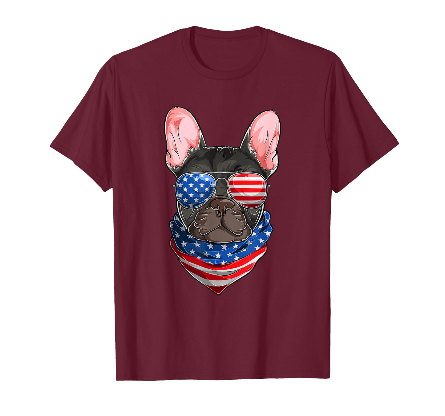 American Flag French Bulldog Shirts, Frenchie Fourth Of July T-Shirt