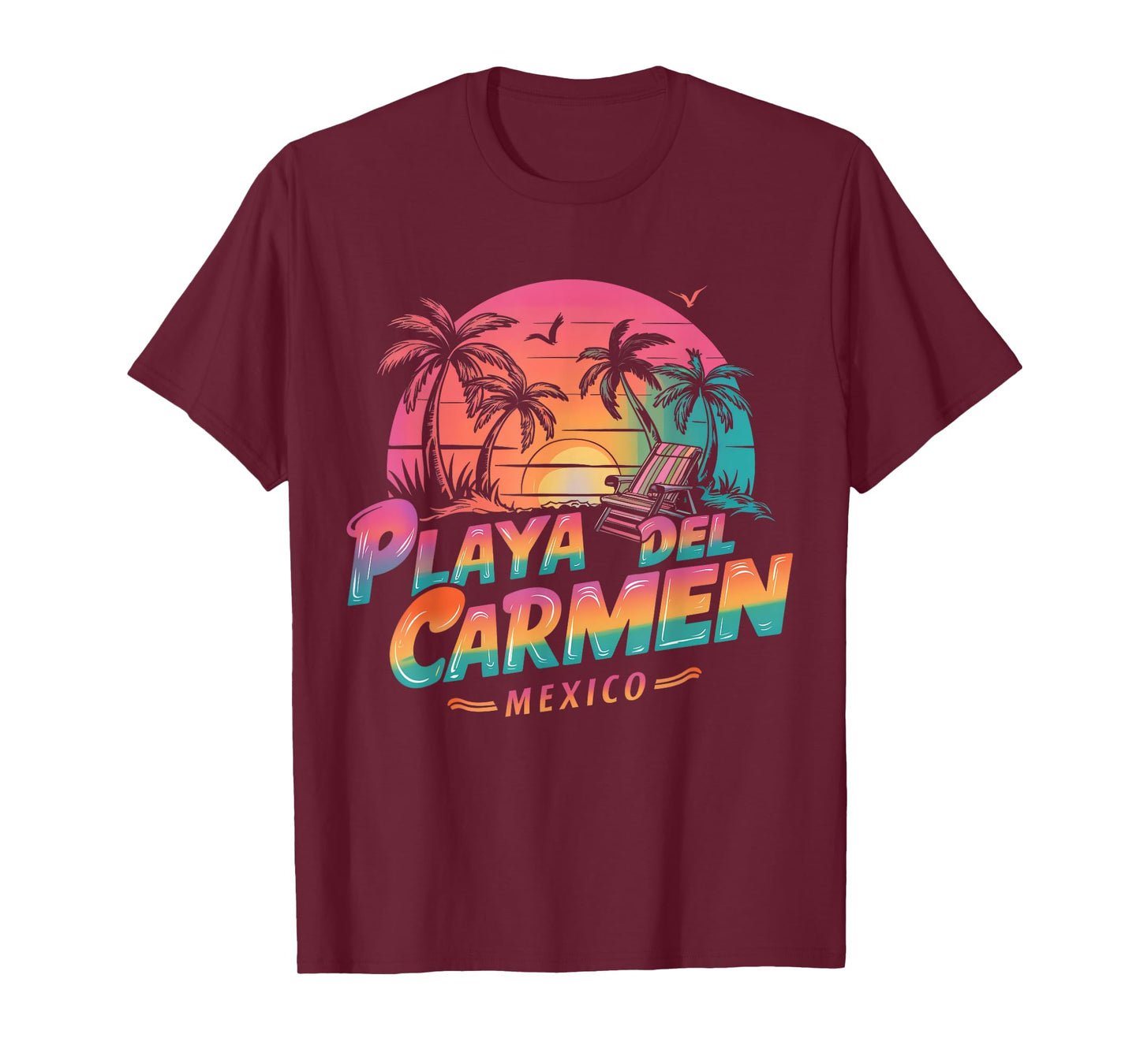 Playa Del Carmen Mexico Sunset beach Souvenir Vacation T-Shirt