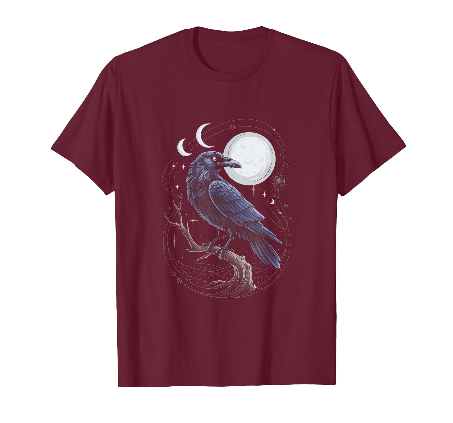 Raven Crow Dark Bird Witchcraft Omens Midnight T-Shirt