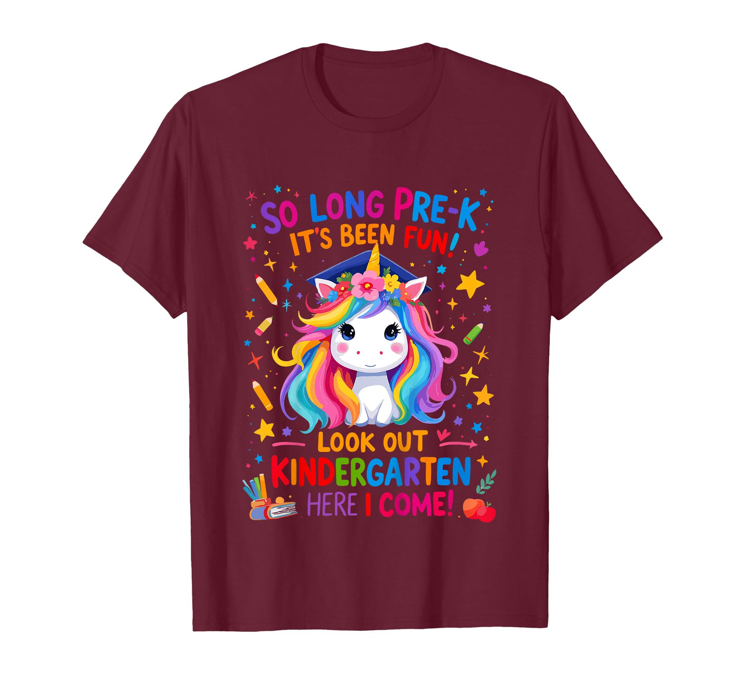 So Long Pre-K Graduation Girls PreK Graduates Unicorn T-Shirt
