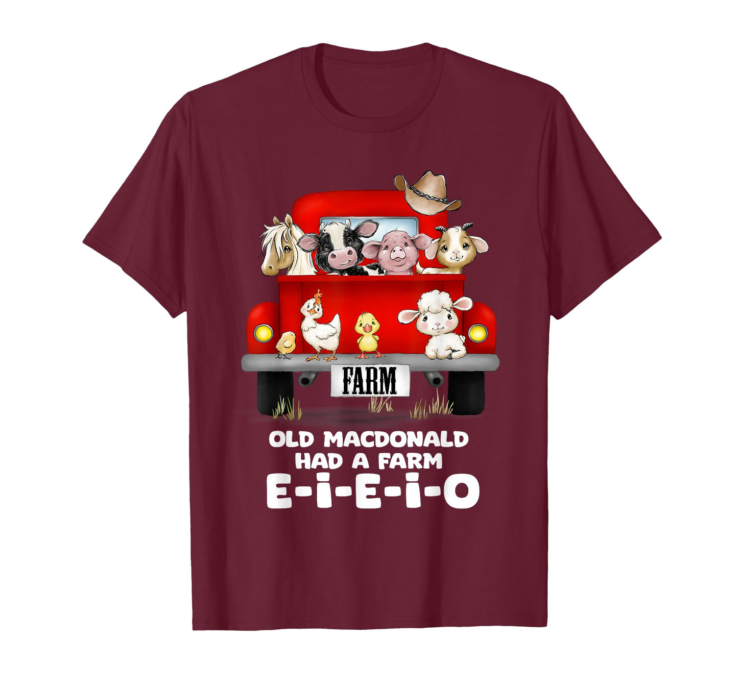 Toddler Kids Old MacDonald Had a Farm E-I-E-I-O Nursery Song T-Shirt