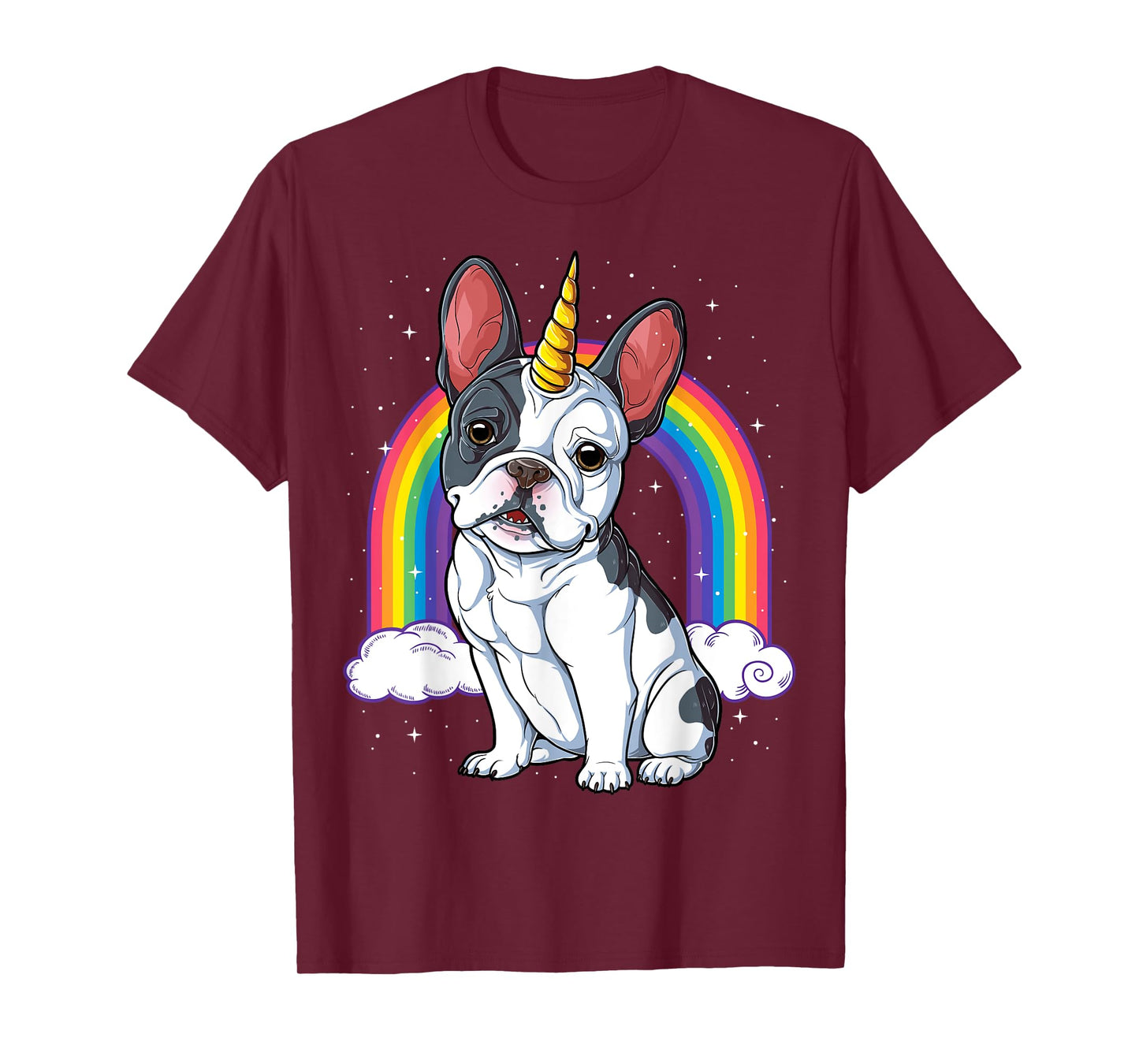 French Bulldog Unicorn Shirt Girls Space Galaxy Frenchicorn T-Shirt