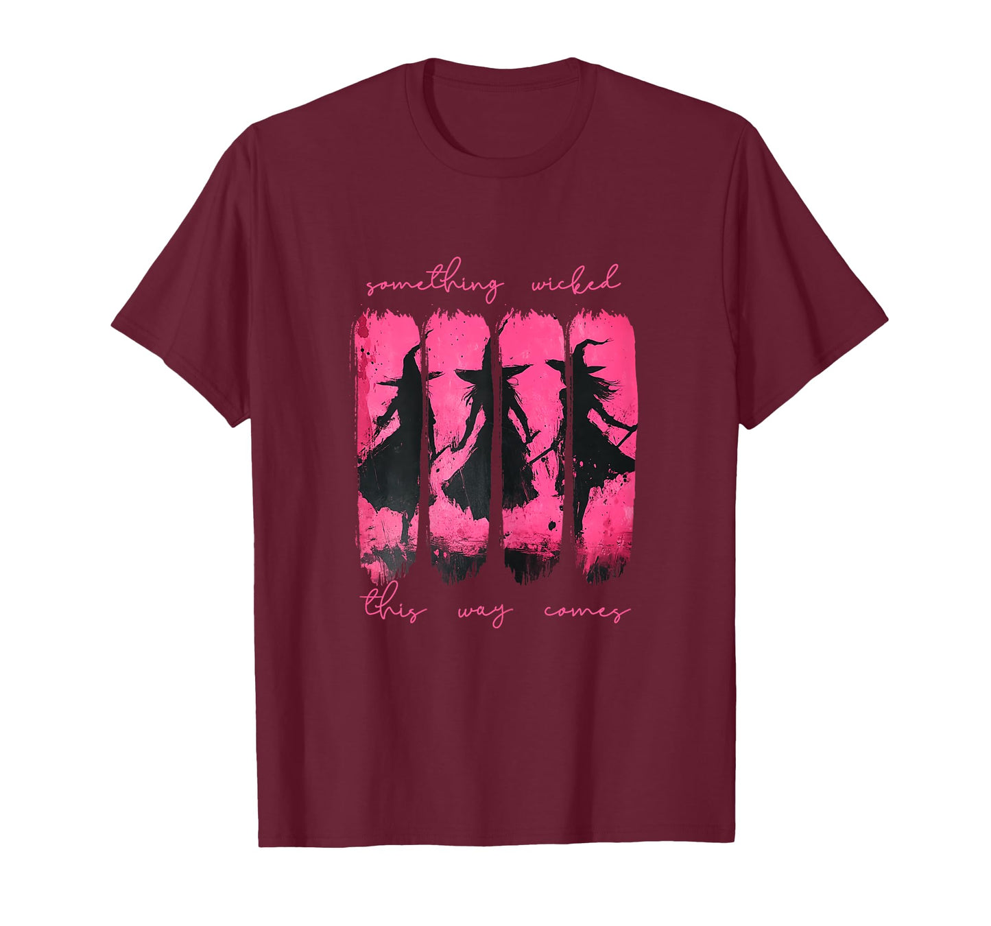 Womens Something Wicked This Way Comes Witch Halloween T-Shirt
