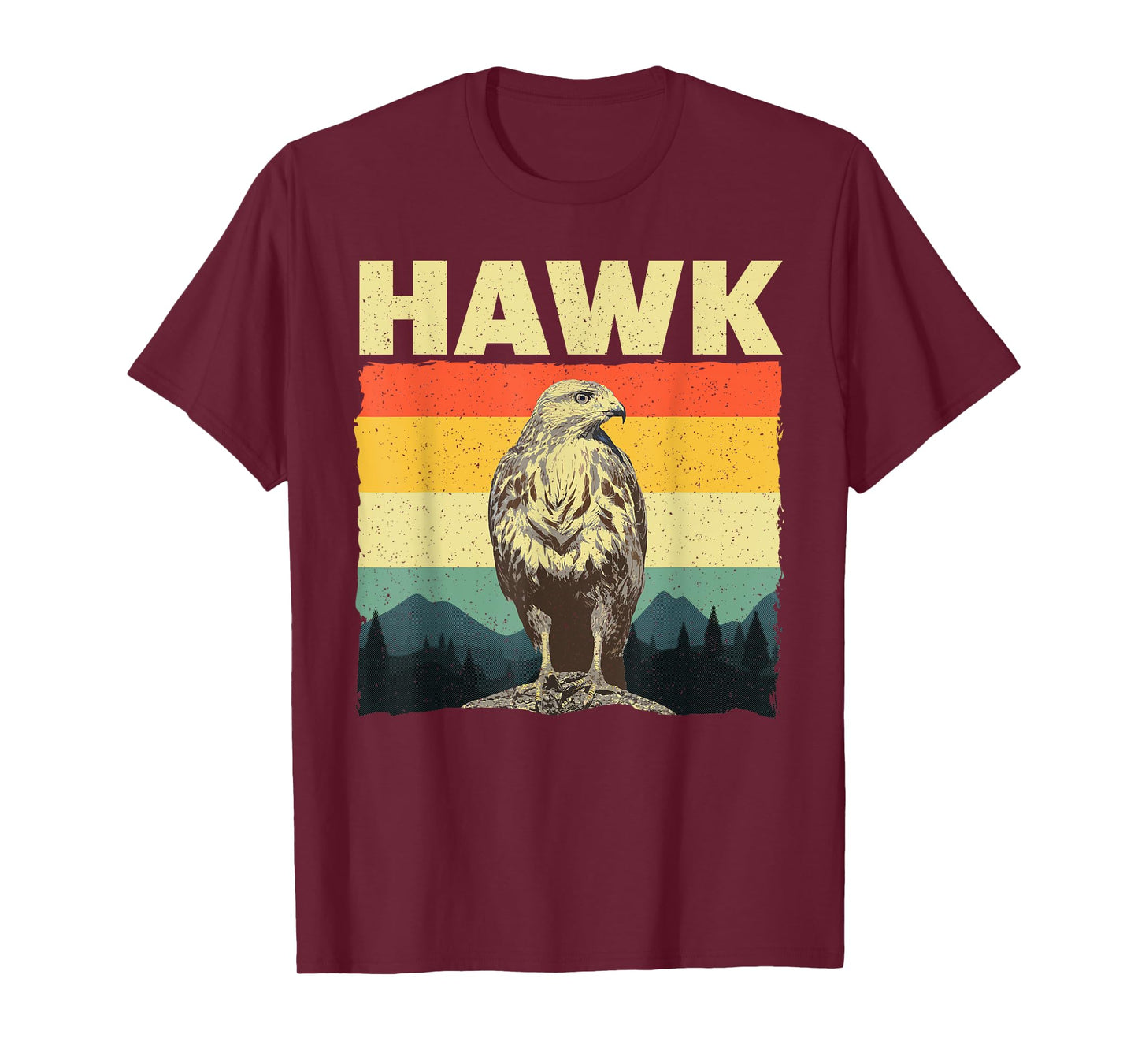 Cute Hawk Design For Men Women Kids Bird Vintage Hawk Lovers T-Shirt