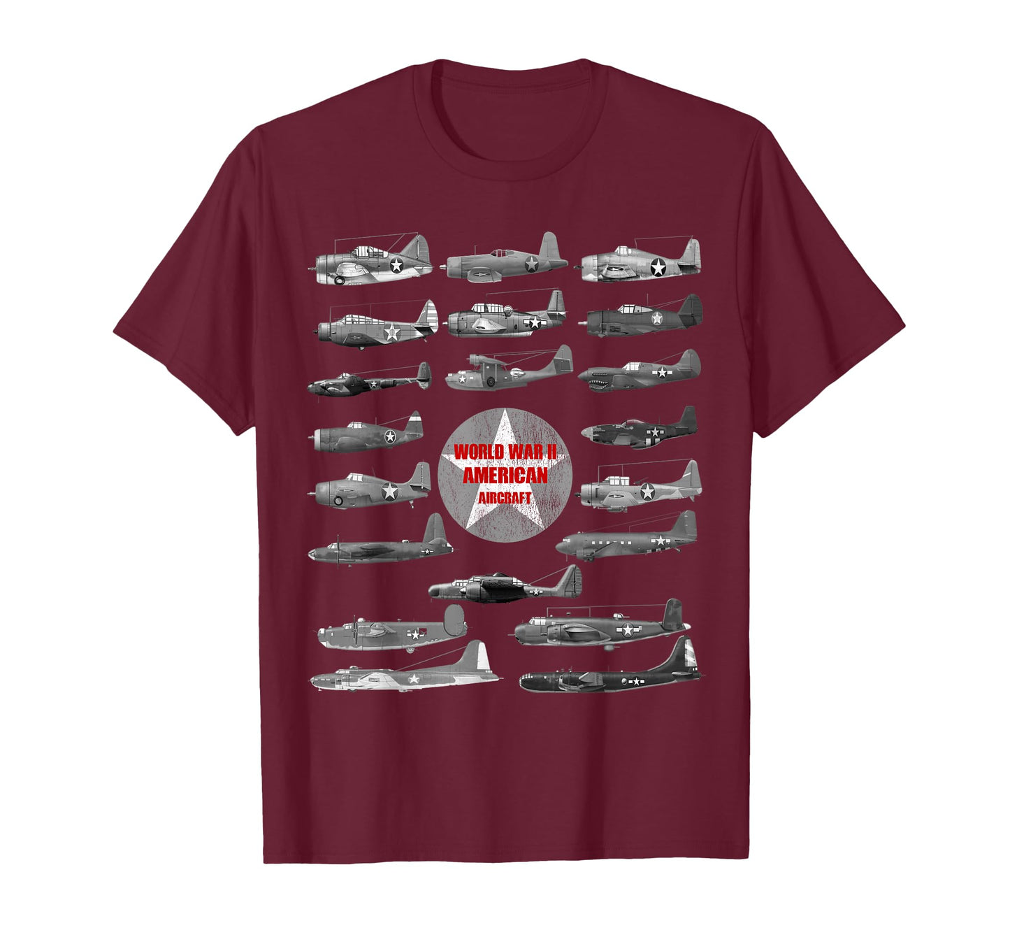 WW2 Planes Warbirds Plane Spotting American T-Shirt