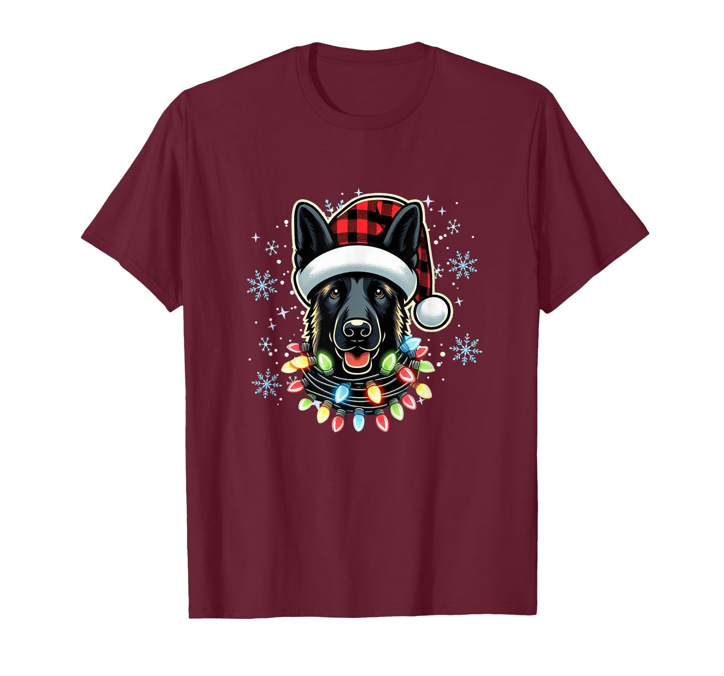 Belgian Shepherd Christmas Xmas Malinois Lover T-Shirt