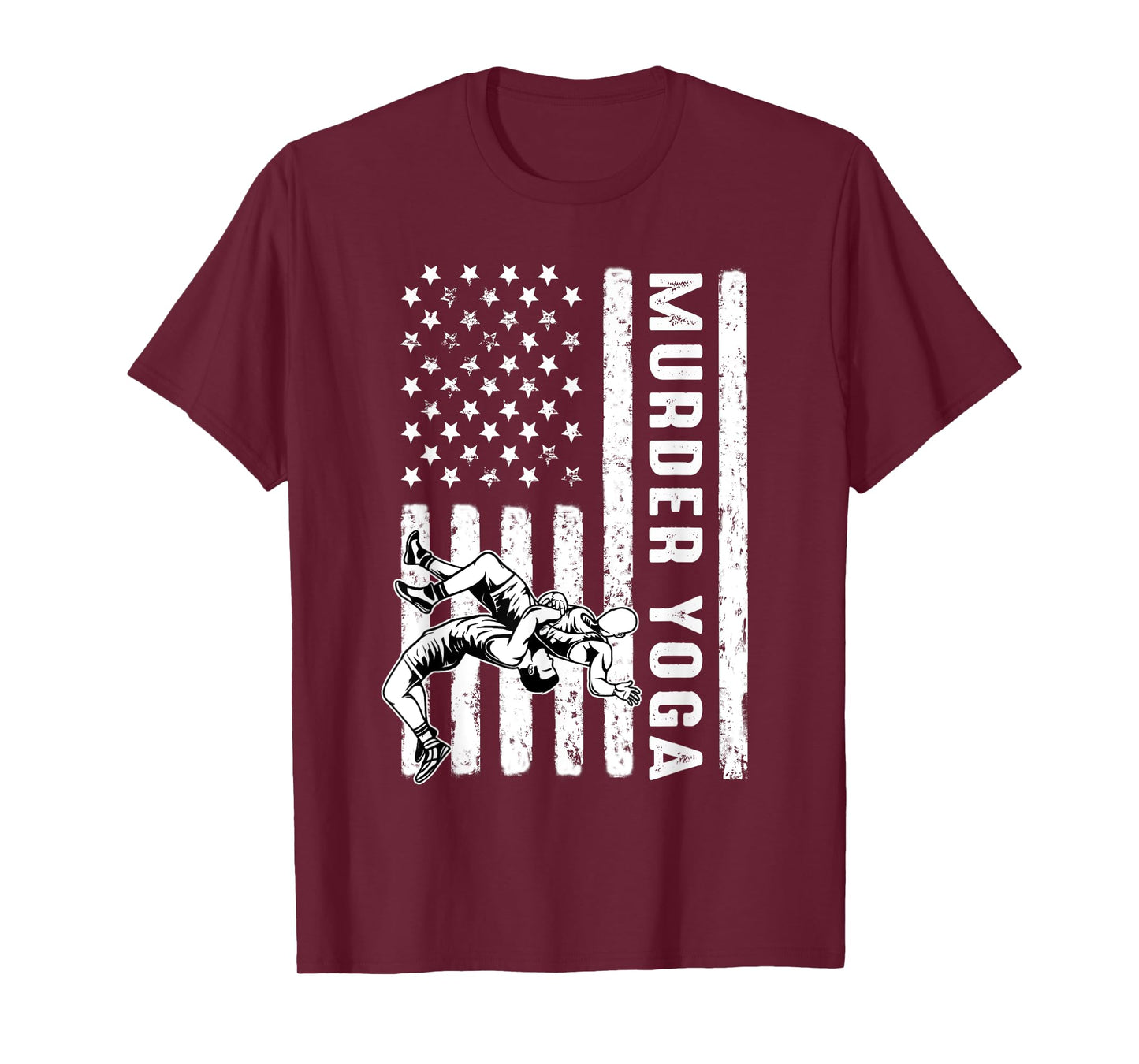 Wrestling Murder Yoga Flag T-Shirt