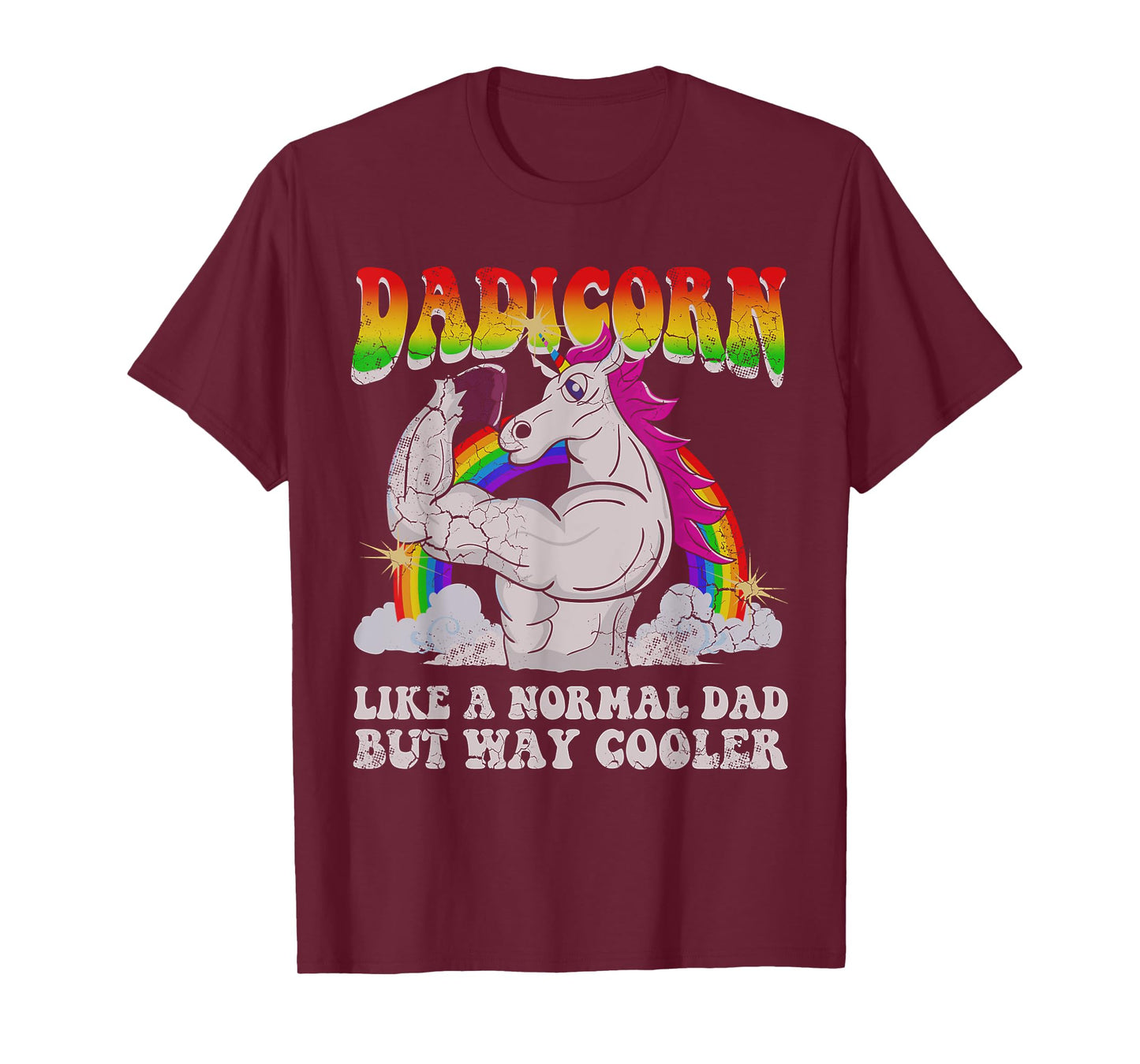 Dadicorn Unicorn Dad T-Shirt Funny Quotes Humor Sayings Gift T-Shirt