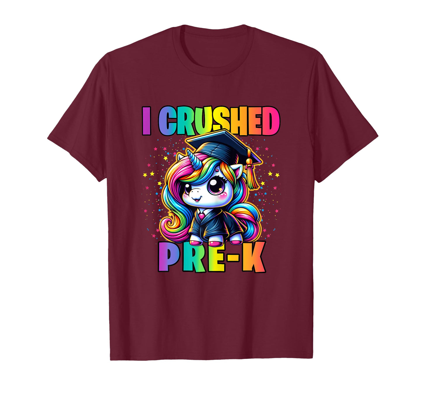 Graduation I Crushed Pre-K Unicorn Preschool Girls Grad T-Shirt