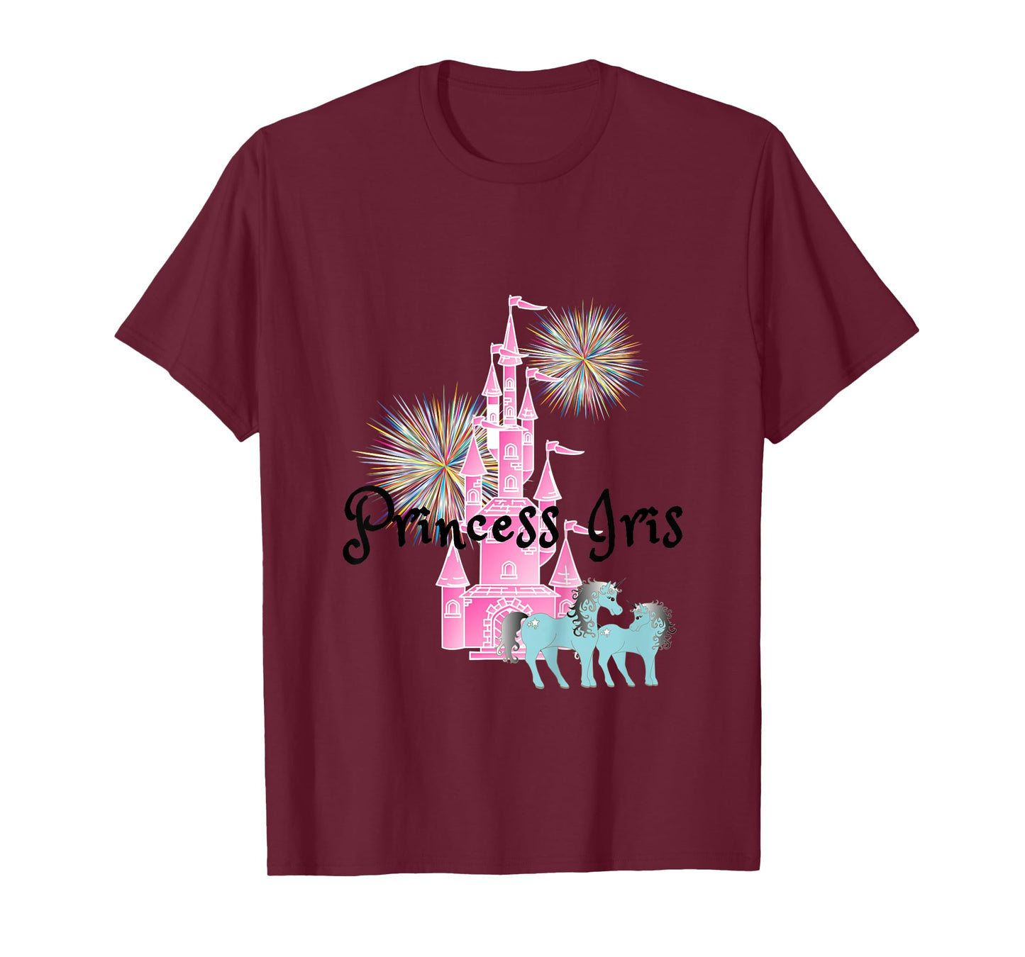 Kids Princess Iris Name Girls Personalized Custom T-Shirt