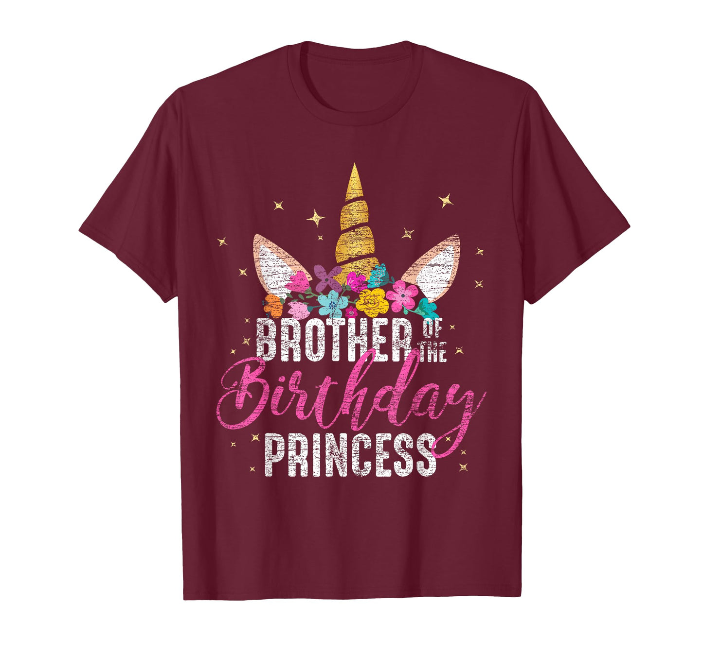Brother Of The Birthday Princess Gift Unicorn Birthday T-Shirt
