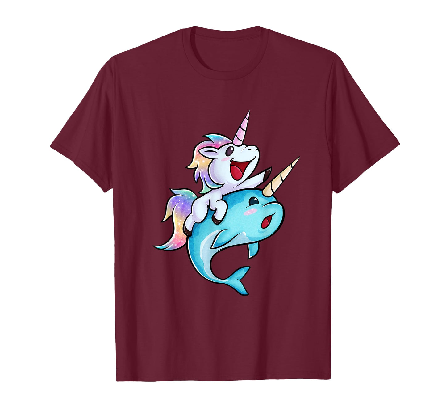 Unicorn Riding A Narwhal T-Shirt