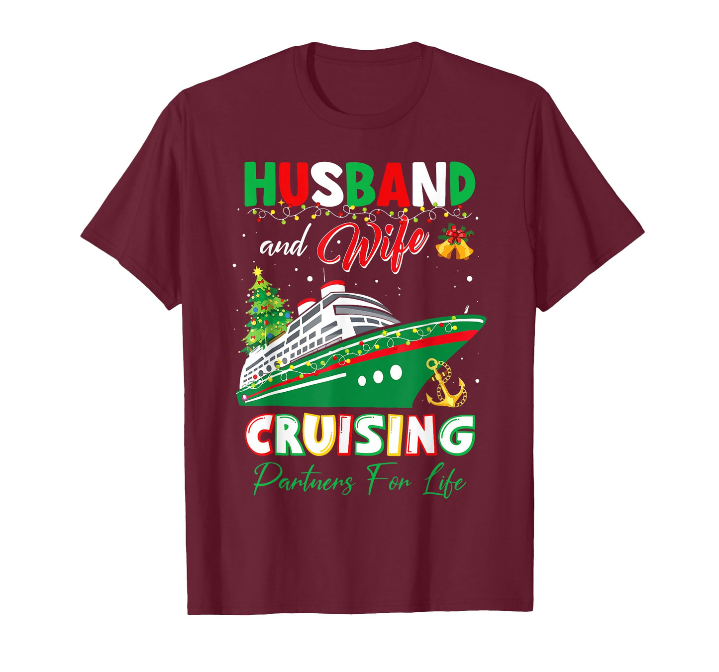 Husband And Wife Cruising Partners Life Christmas Matching T-Shirt