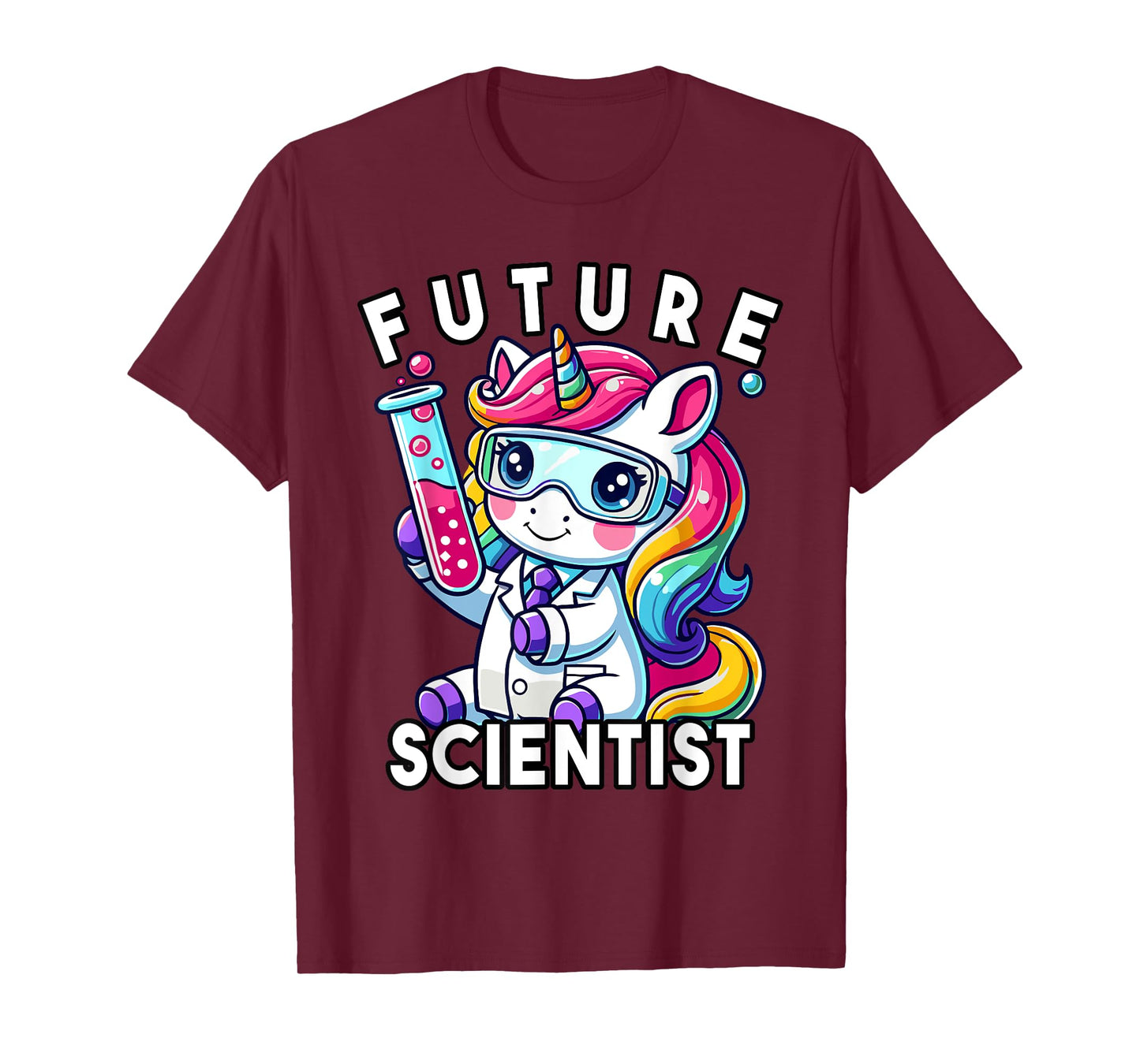 Future Scientist Girls Unicorn Science-Inspired Graphic T-Shirt