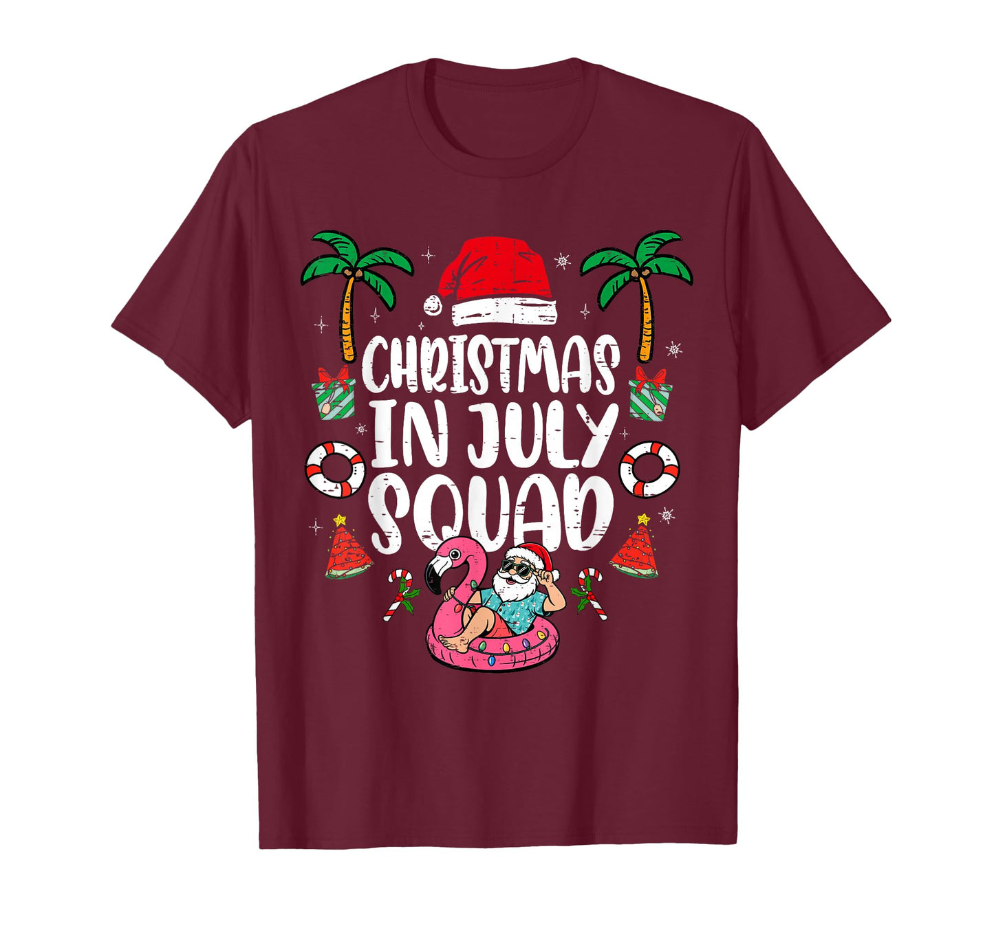 Christmas In July Squad Funny Summer Vacation Men Women Kids T-Shirt