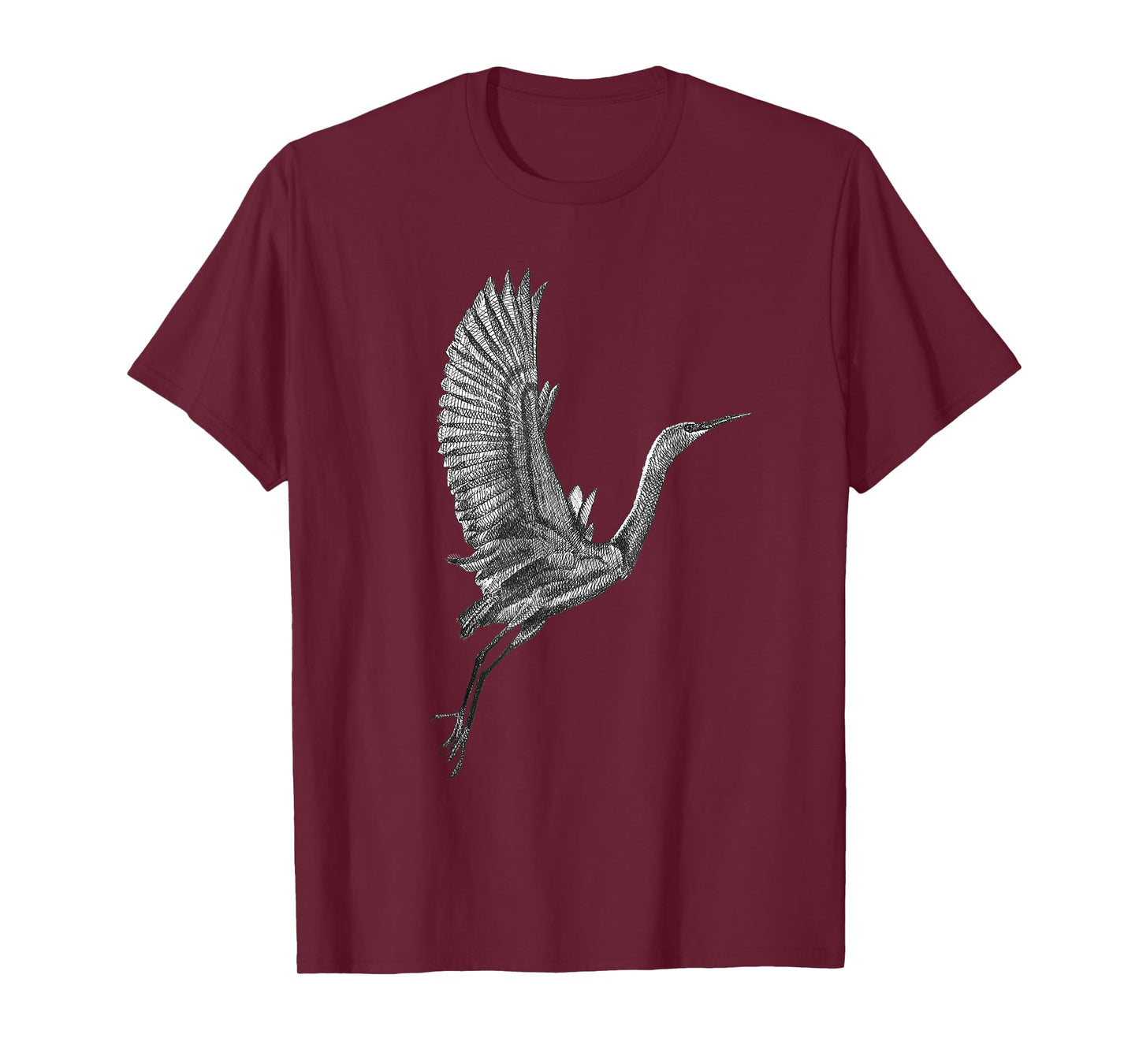 Tai Chi White Flying Crane Qi Gong Illustration T-Shirt