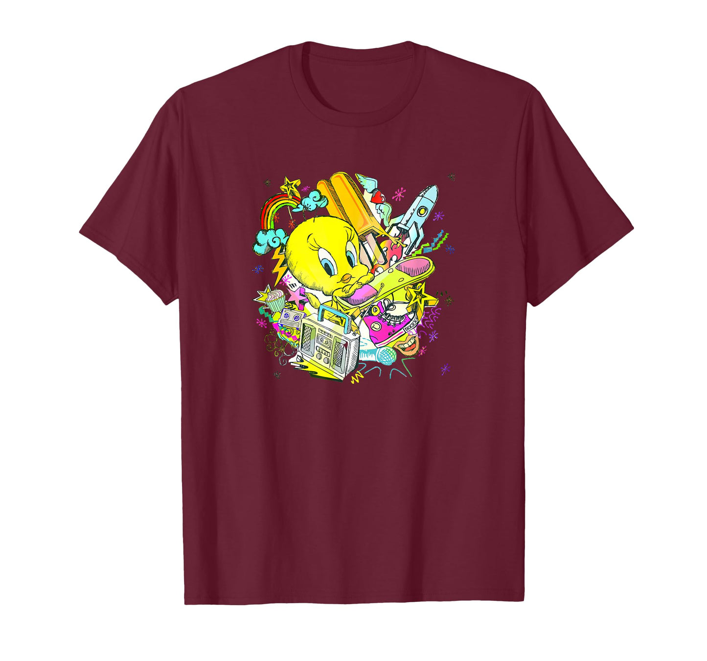 WB100 Looney Tunes Tweety Bird Retro Pop Icons Portrait T-Shirt