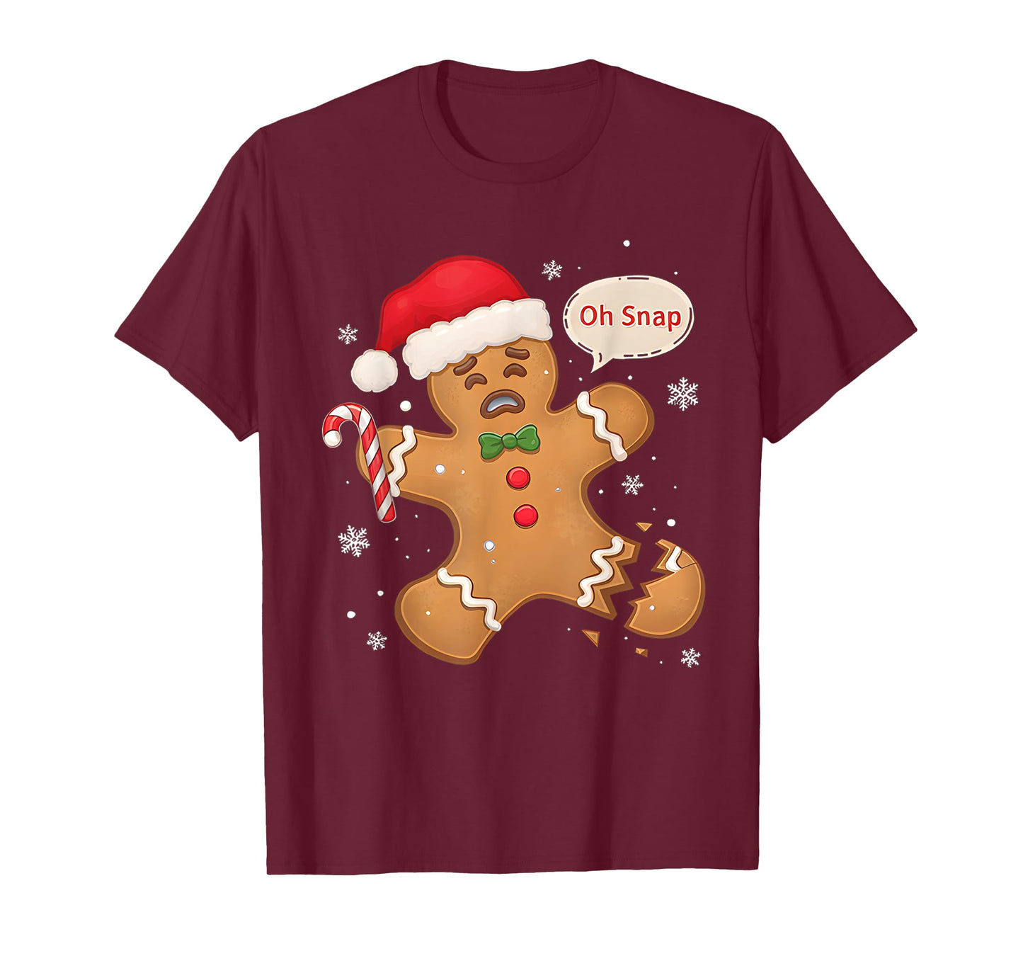 Funny Christmas Oh Snap Gingerbread Man Cookie X Mas T-Shirt