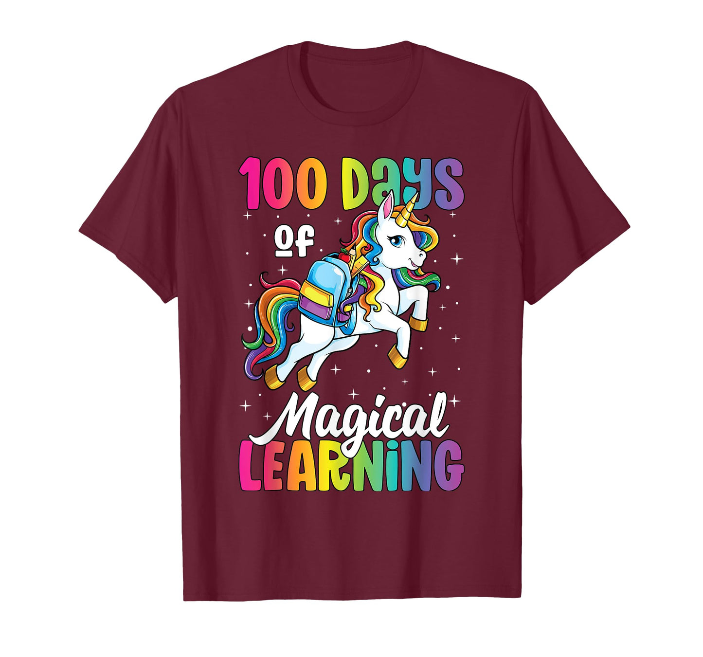 100 Days of School Unicorn Girls 100th Day of School T-Shirt