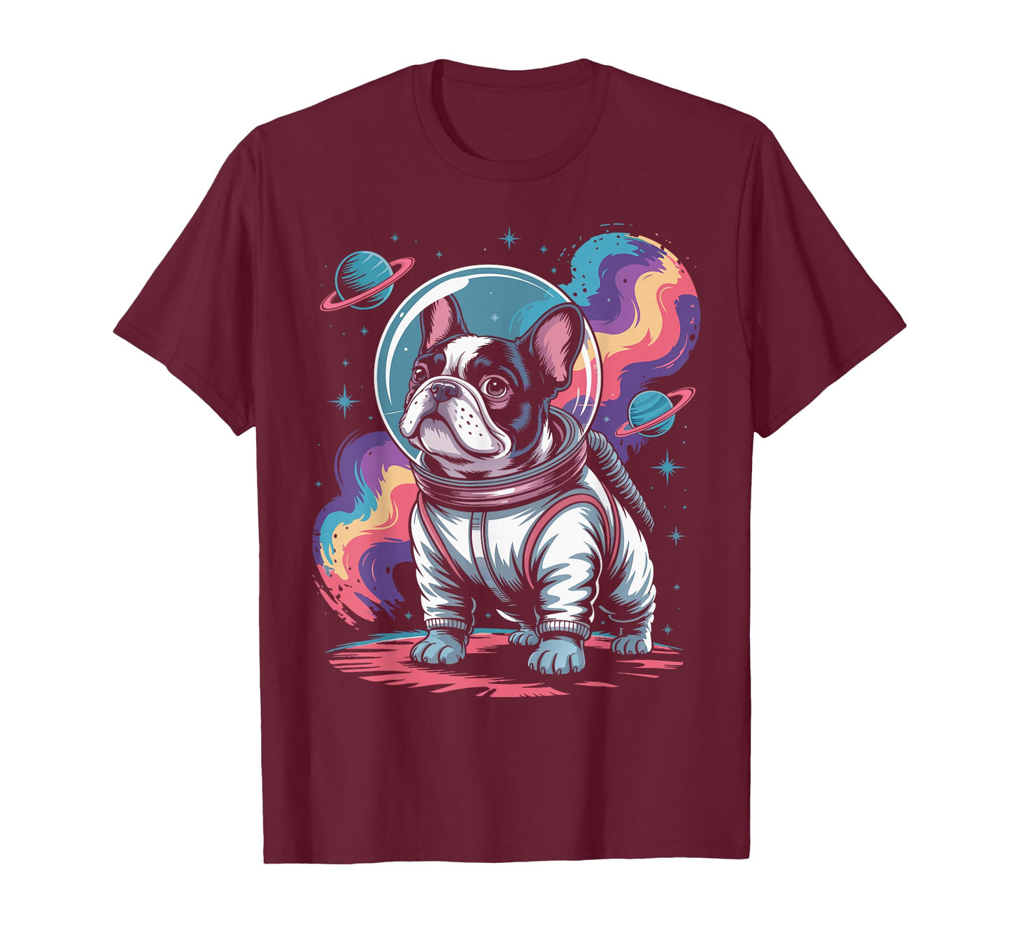 Space French Bulldog Astronaut French Bulldog T-Shirt