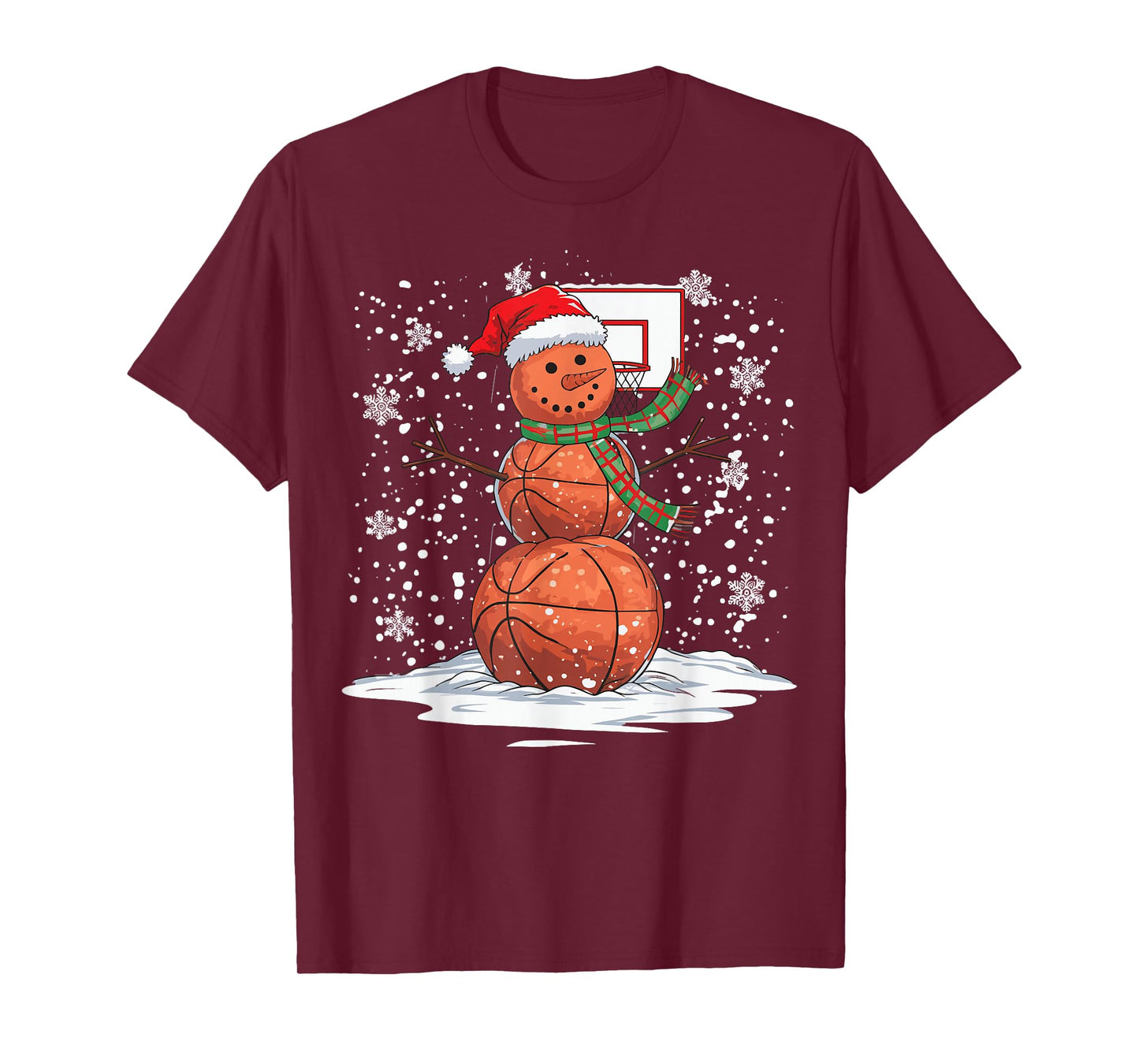 Basketball Snowman T-Shirt