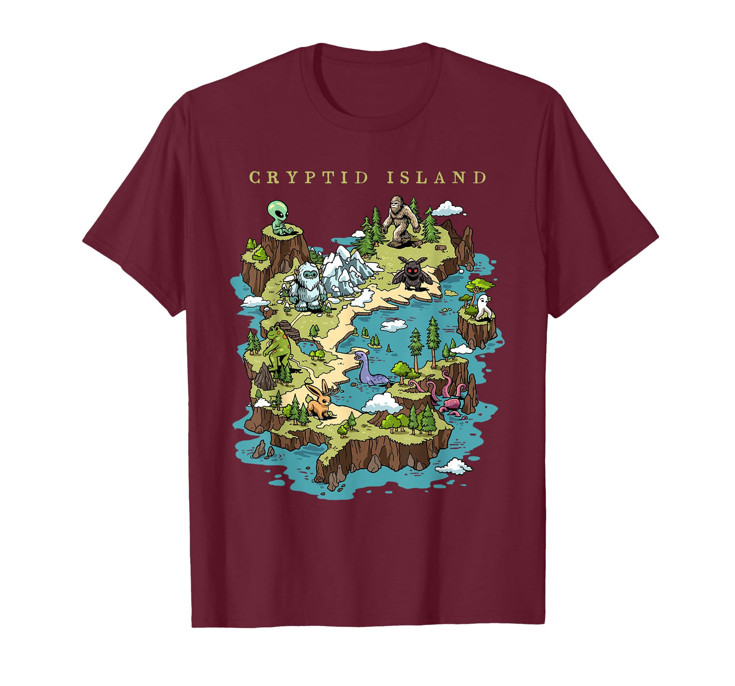 Cryptid Shirt Bigfoot Loch Ness Monster Mothman Jersey Devil T-Shirt