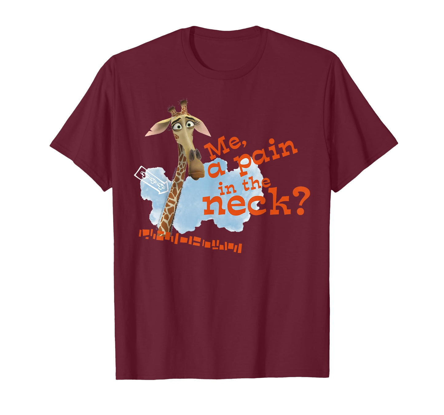 Madagascar Melman Pain In The Neck Text Poster T-Shirt