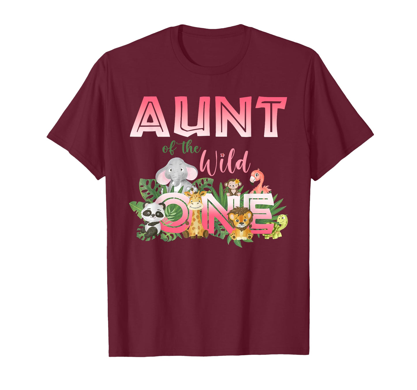 Aunt Of The Wild One Birthday 1st Safari Jungle Family T-Shirt