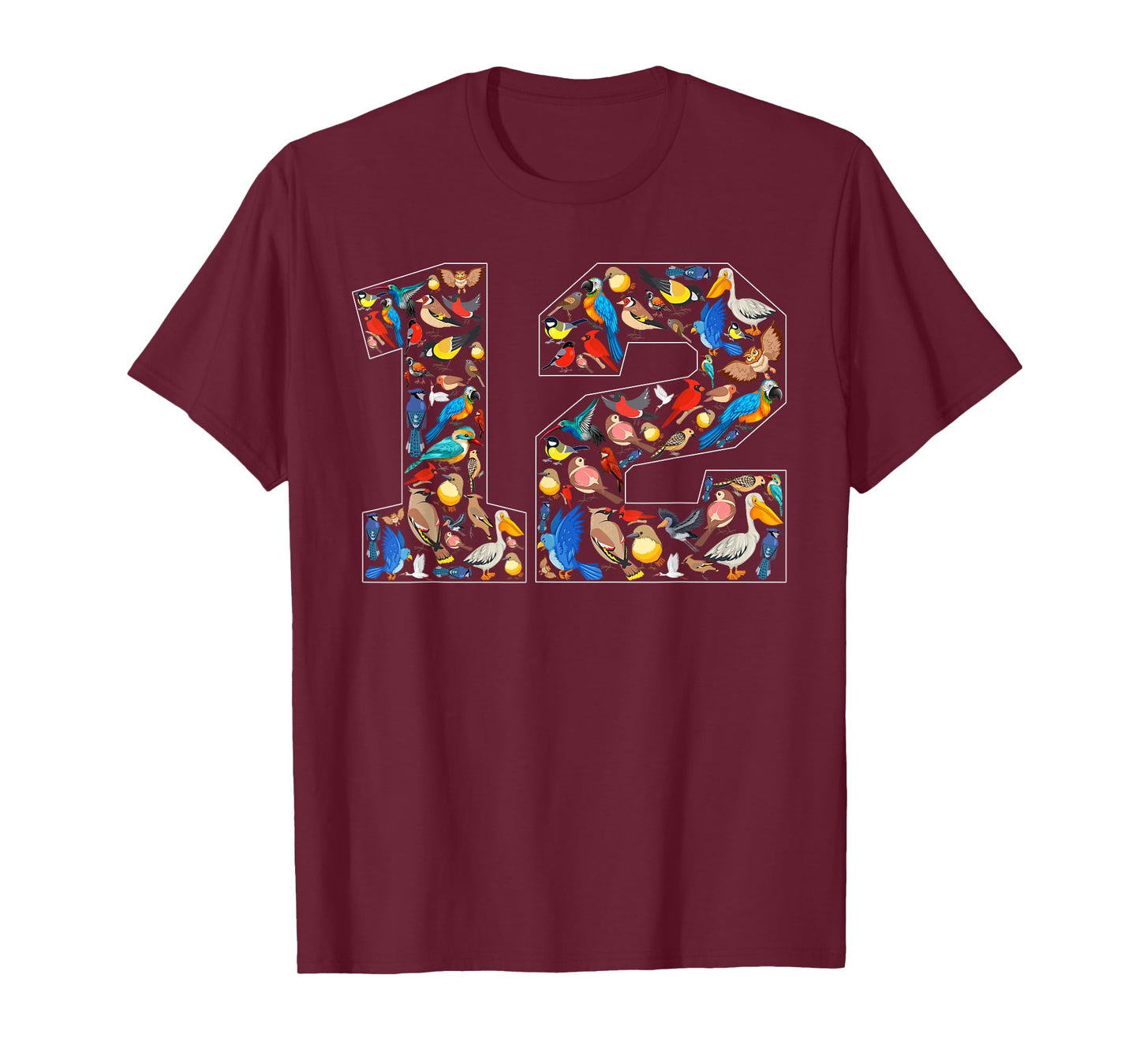 12th Birthday Birds Theme 12 Year Old Bird Lover Birthday T-Shirt