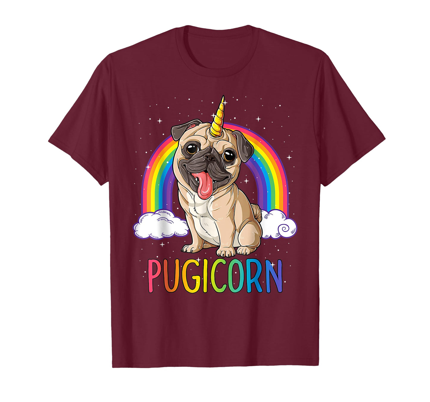 Pugicorn Pug Unicorn Girls Kids Space Galaxy Rainbow.2022 T-Shirt