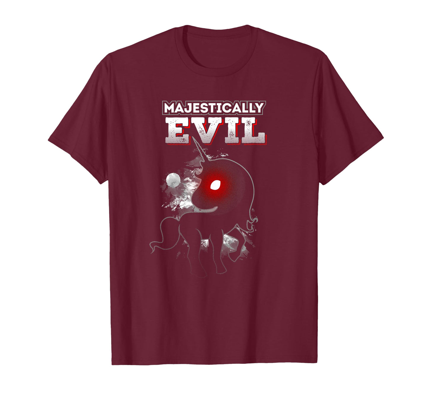 Funny Halloween Unicorn Majestically Evil T-Shirt