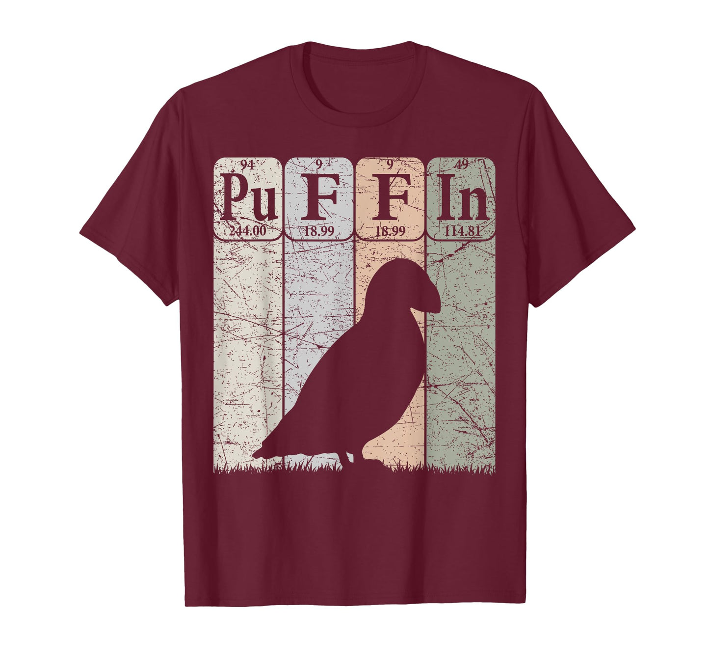 Puffin Periodic Table Elements Birdwatching Ornithology T-Shirt