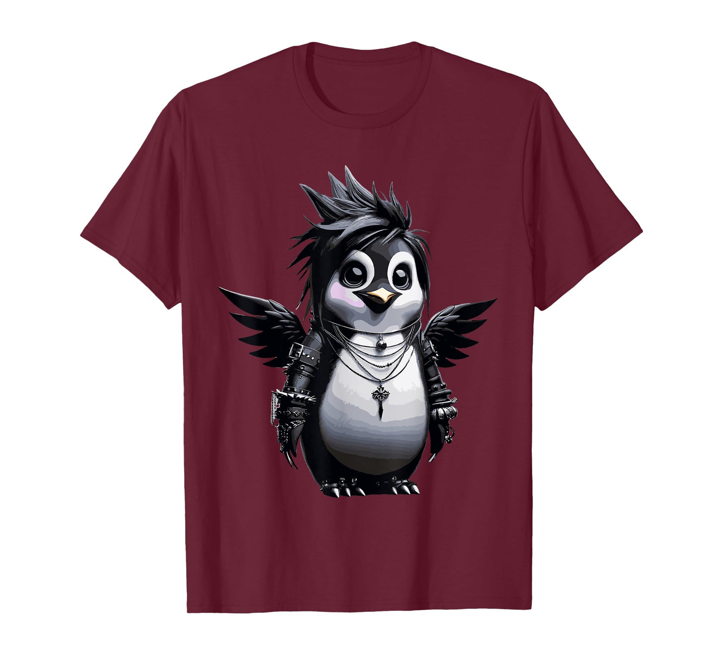 Cool Gothic Aesthetic Penguin Lover Grunge Goth Penguin T-Shirt